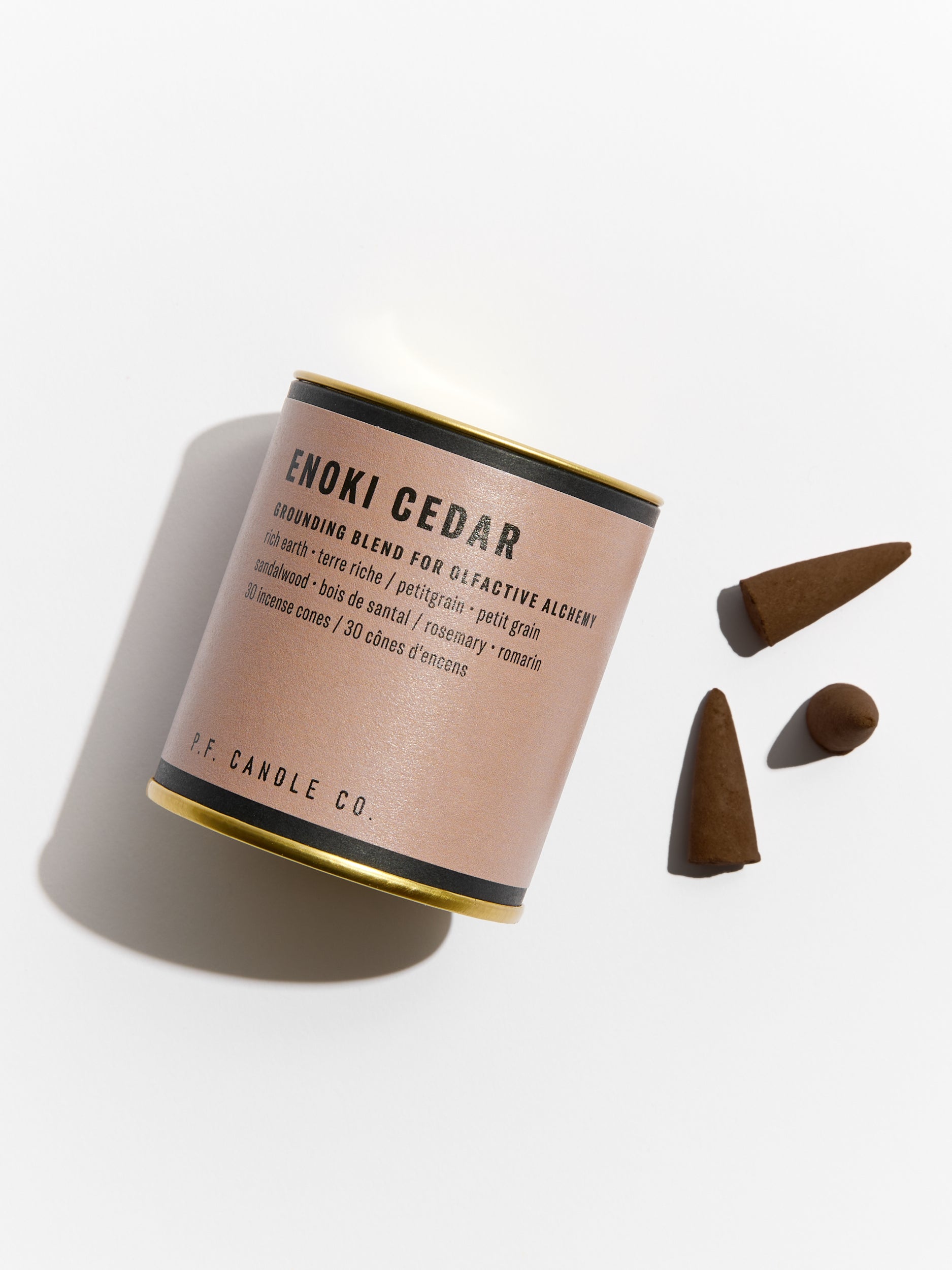 P.F. Candle Co Alchemy Incense Cones - Enoki Cedar Scent | Natural Aromatherapy for Relaxation & Meditation | Perfect for Yoga, Spa & Home Fragrance