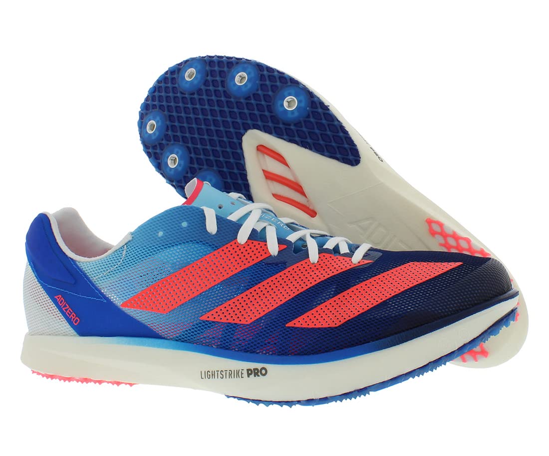 **adidas Unisex Adizero Avanti TYO Tinman Elite Track & Field Spike Shoes - 6-Pin Design for Speed, White/Grey/Gold - Perfect for Sprinting, Racing & Competitive Running**