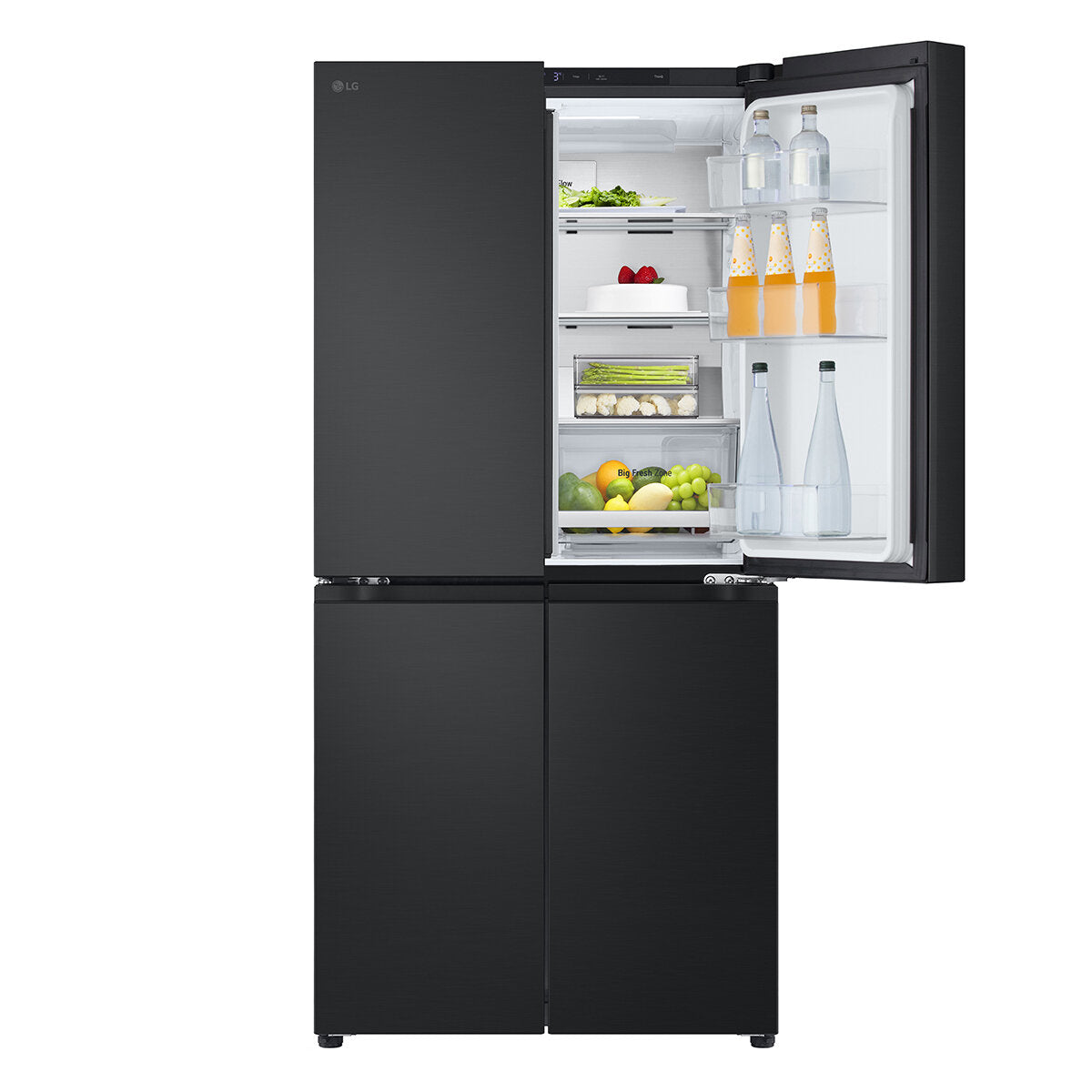 LG 530L French Door Refrigerator with Smart Cooling Plus - Matte Black (Model GF-B505MBL) - Energy Efficient Large Capacity Fridge for Modern Kitchen & Open Floor Plan Homes
