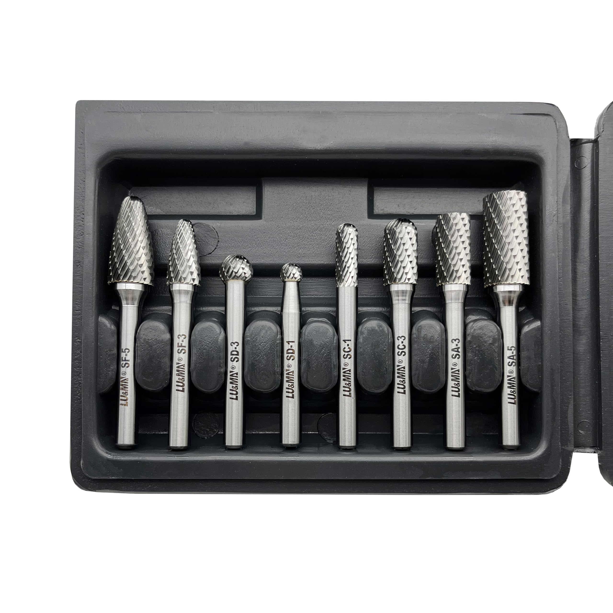 8pcs Double Cut Carbide Burr Set with 1/4