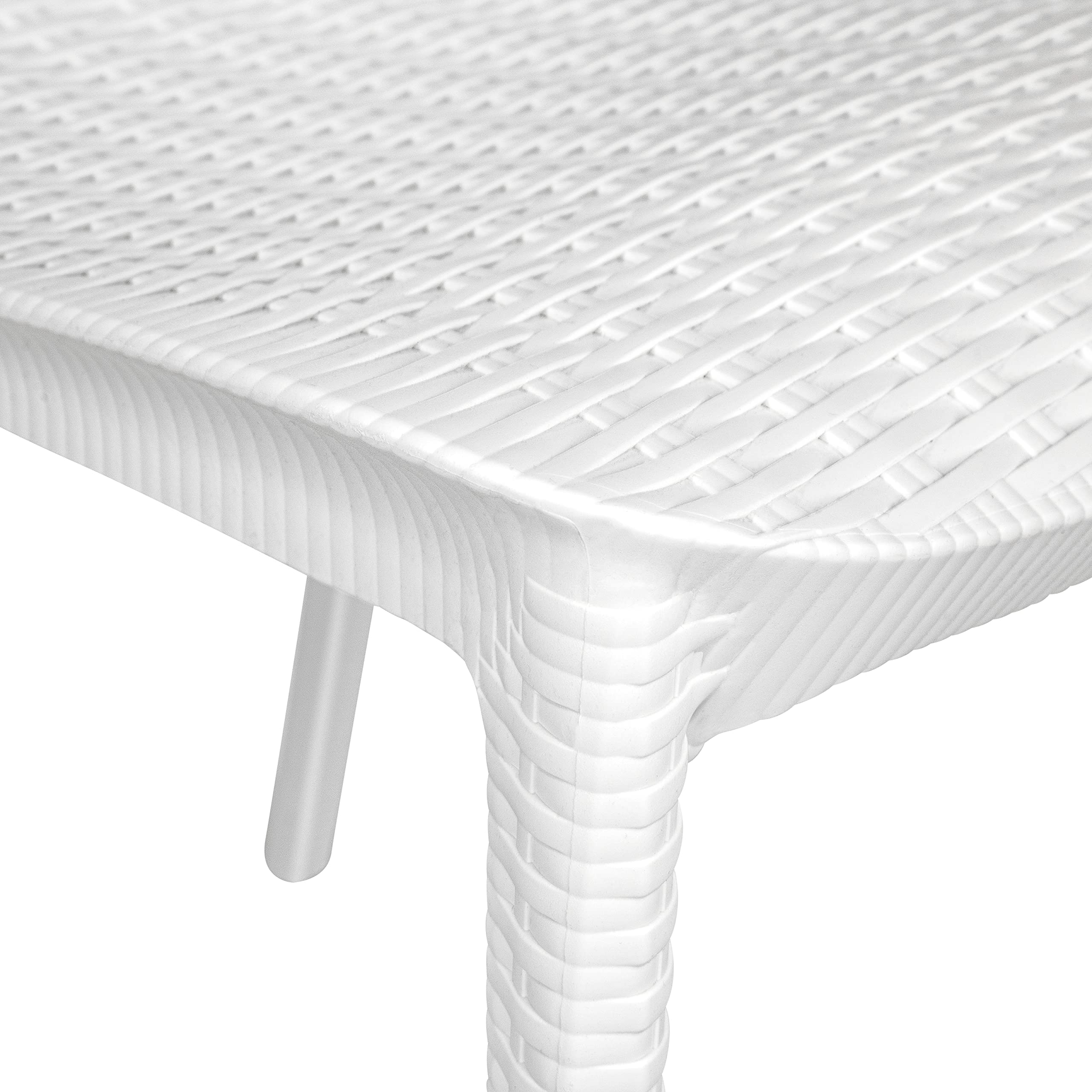 LeisureMod Kent Modern Indoor Outdoor Patio Stackable Dining Arm Chair Set of 2 - White - Perfect for Backyard, Garden, Restaurant & Cafe Seating