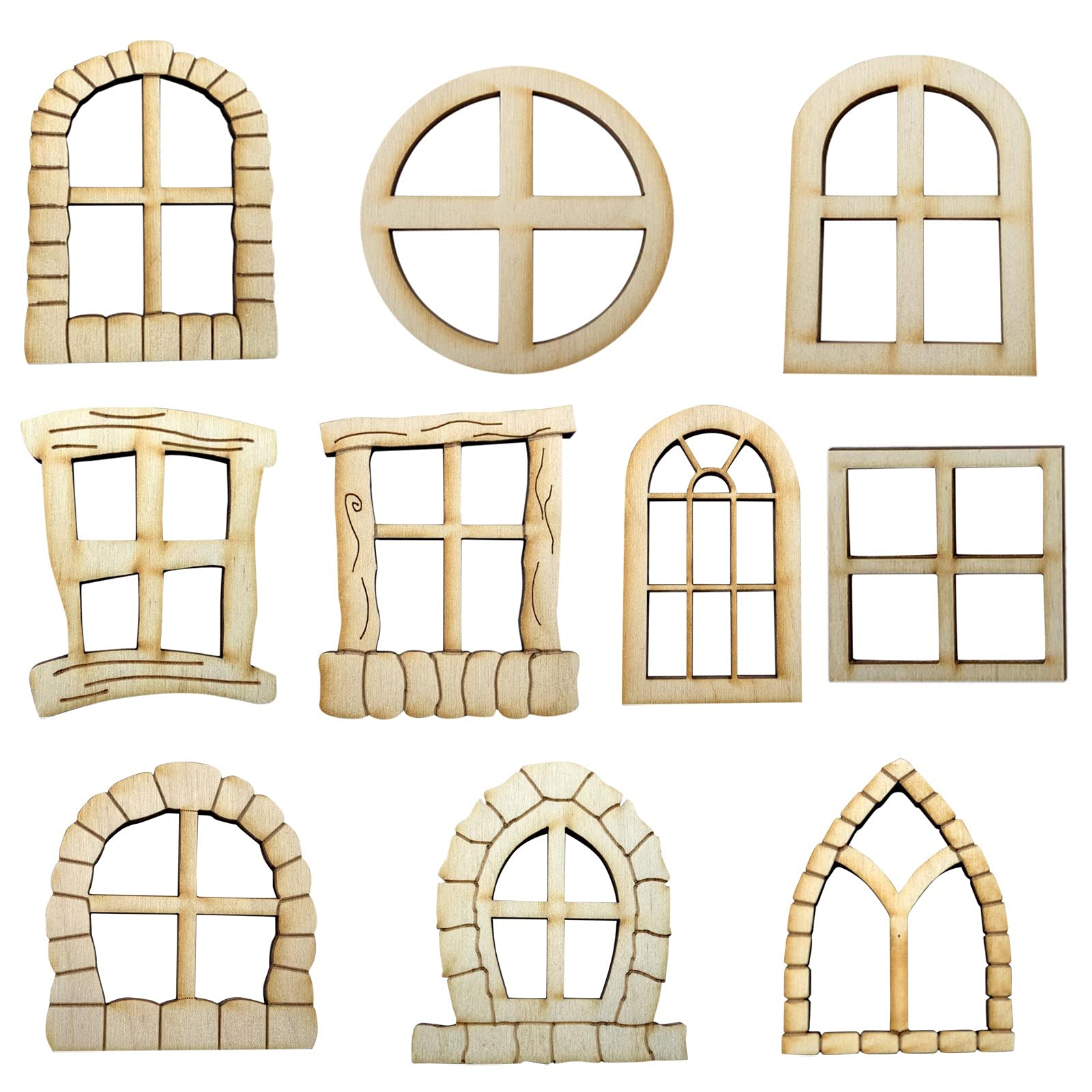 Mini Wooden Fairy Doors for DIY Crafts - Kids Garden Decor & Gnome Home