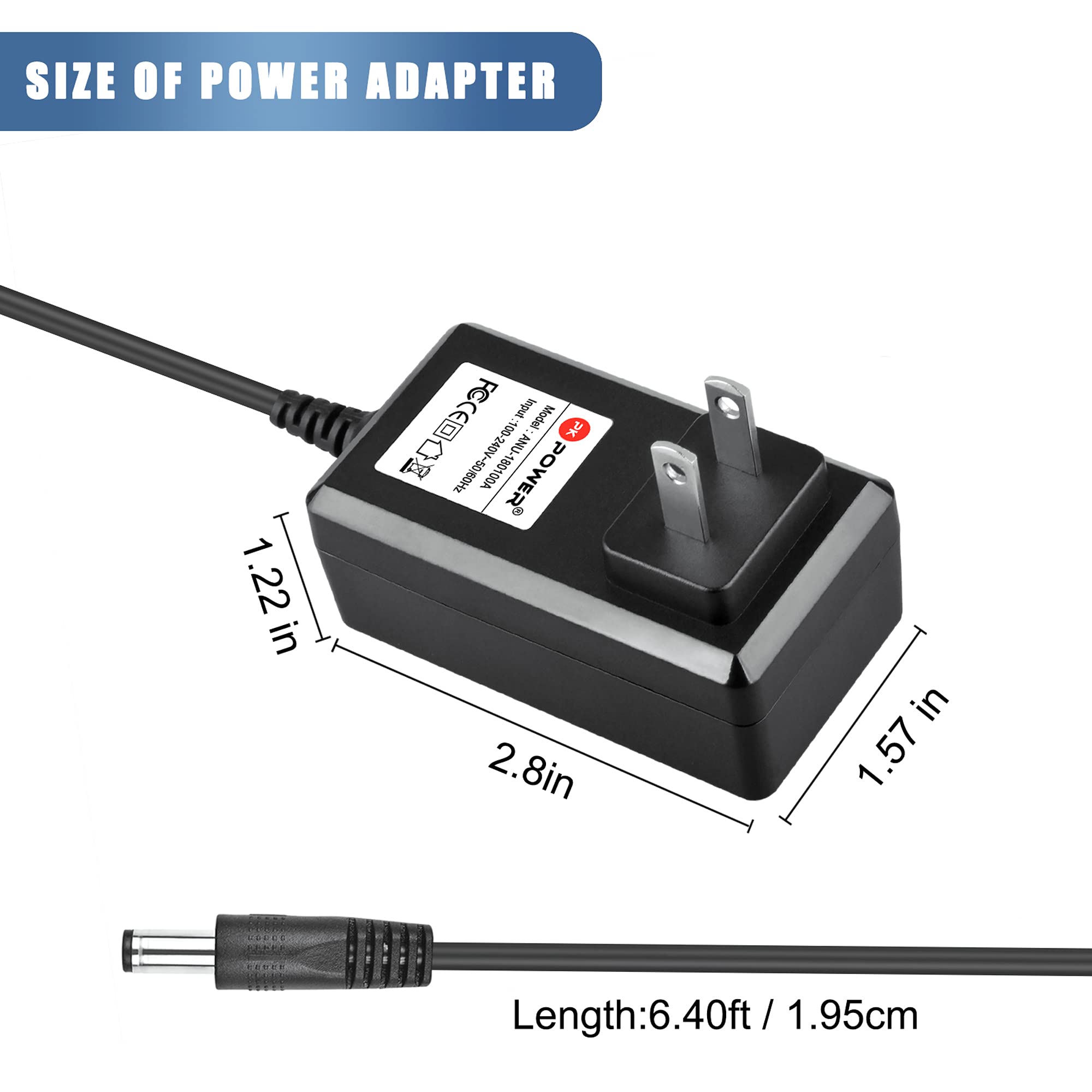 PKPOWER AC Adapter Replacement for Altec Lansing Inmotion iM11/iM2/IM3/IM5/M302/M650/N12424 Speaker Systems - Power Supply Charger for Home & Office Audio Docks