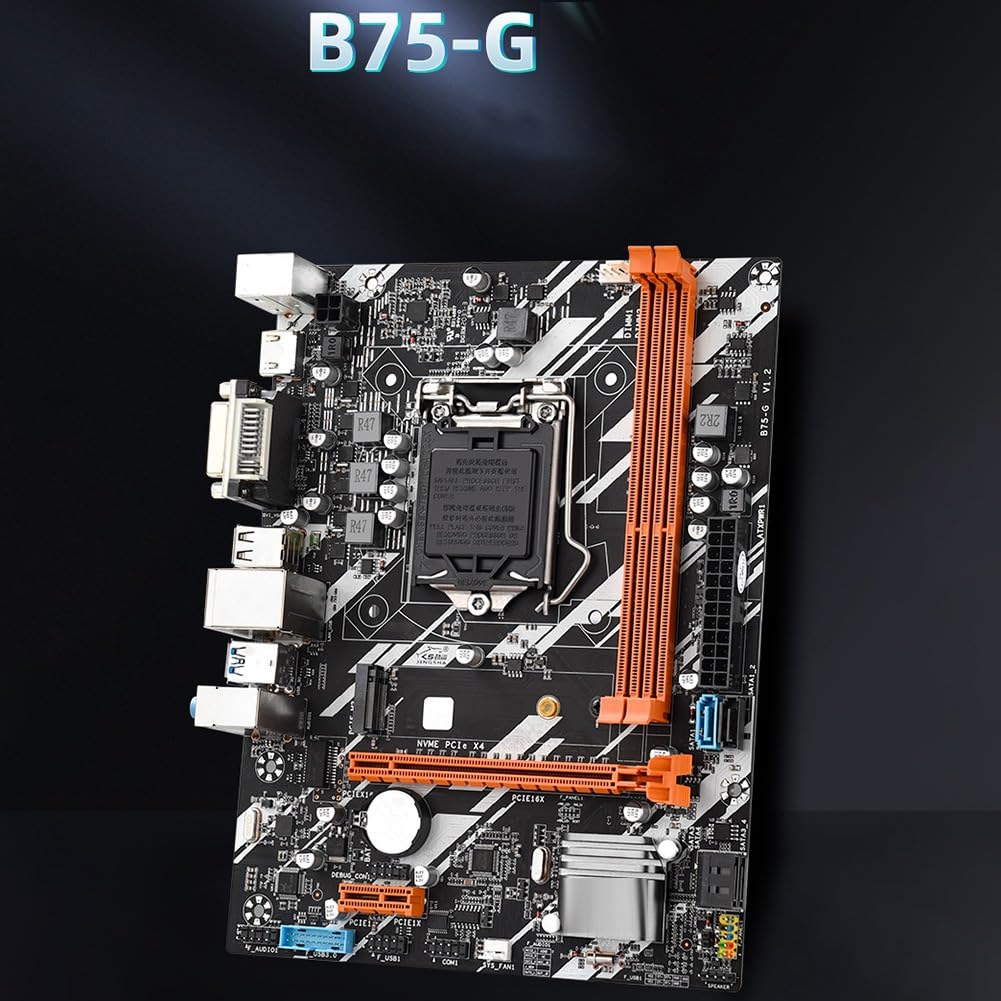 IGUATU B75-G 主板 DDR3 双通道 LGA 1155 CPU PCI-E X16 显卡插槽 笔记本电脑升级 适用于办公与游戏