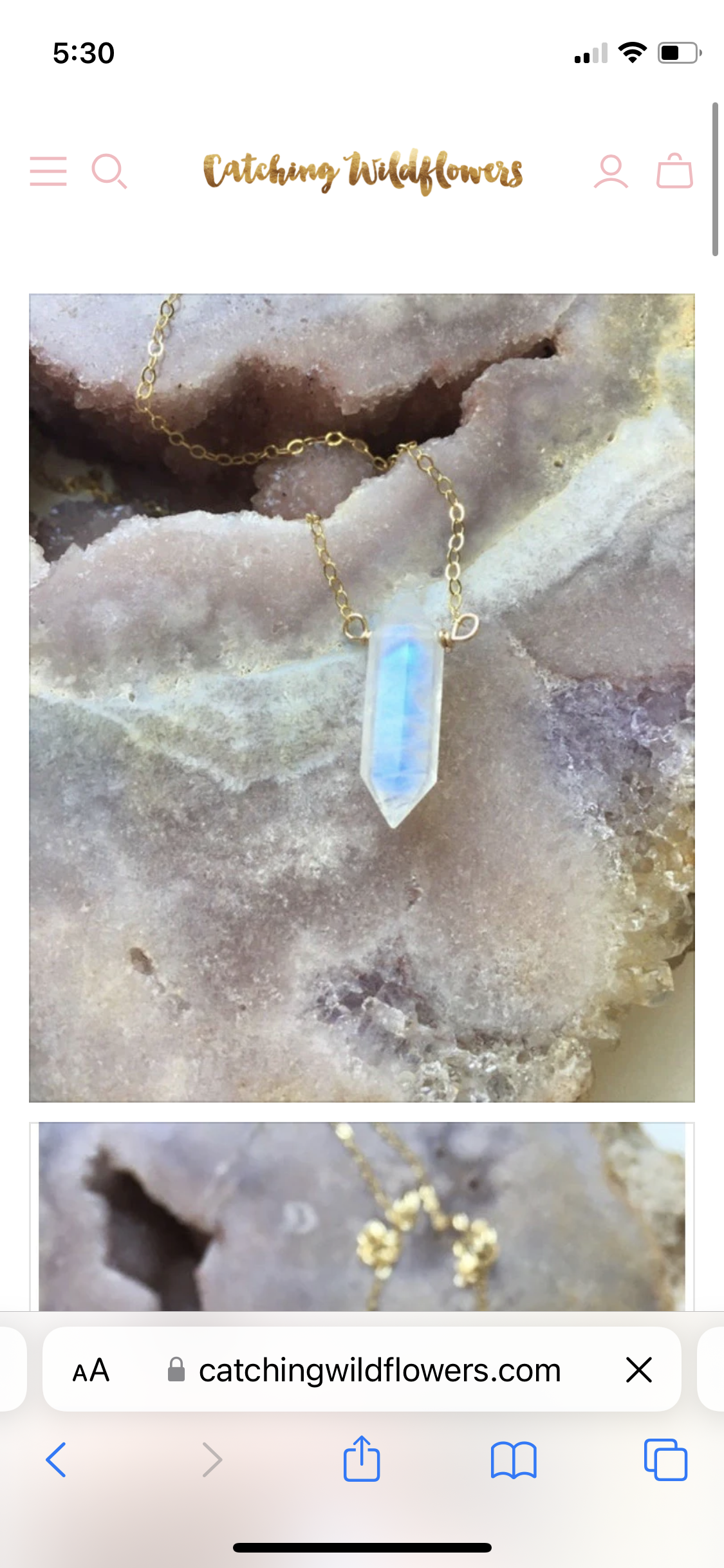 Natural Moonstone Pendant with Sterling Silver Loop - Elegant Handmade Jewelry for Women, Perfect for Gifts, Meditation & Boho Fashion