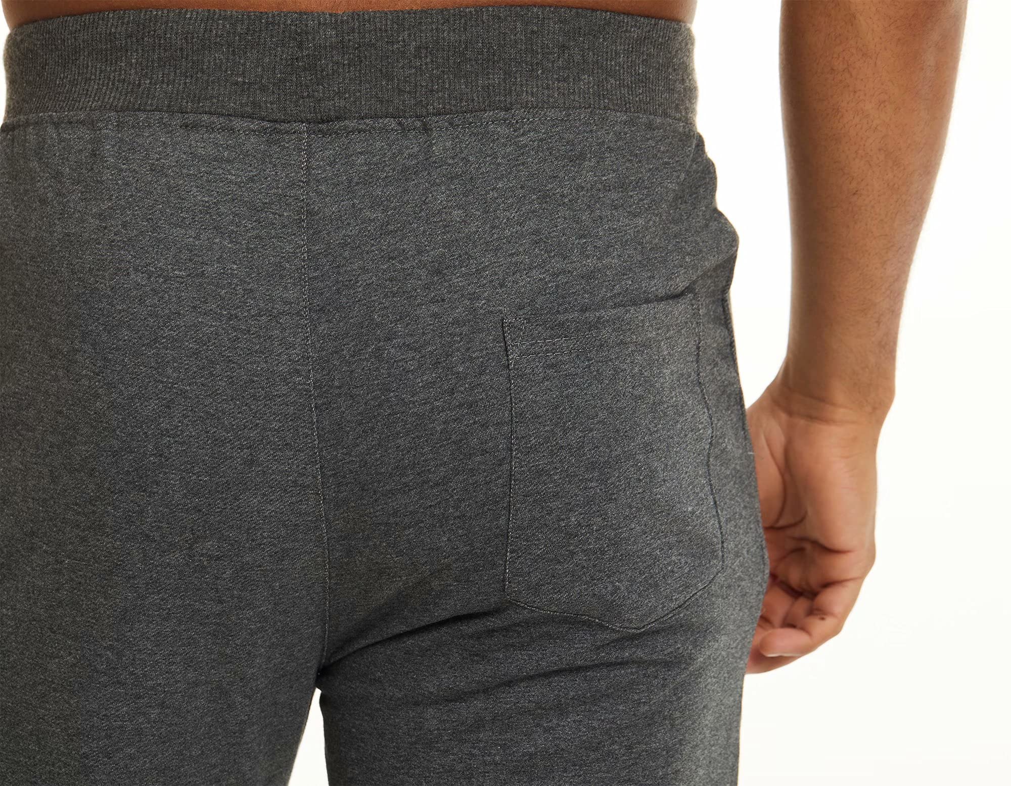 MAGCOMSEN Men's 3/4 Length Jogger Sweatpants with Zipper Pockets - Athletic Running Training Workout Capri Pants for Gym, Yoga & Casual Wear