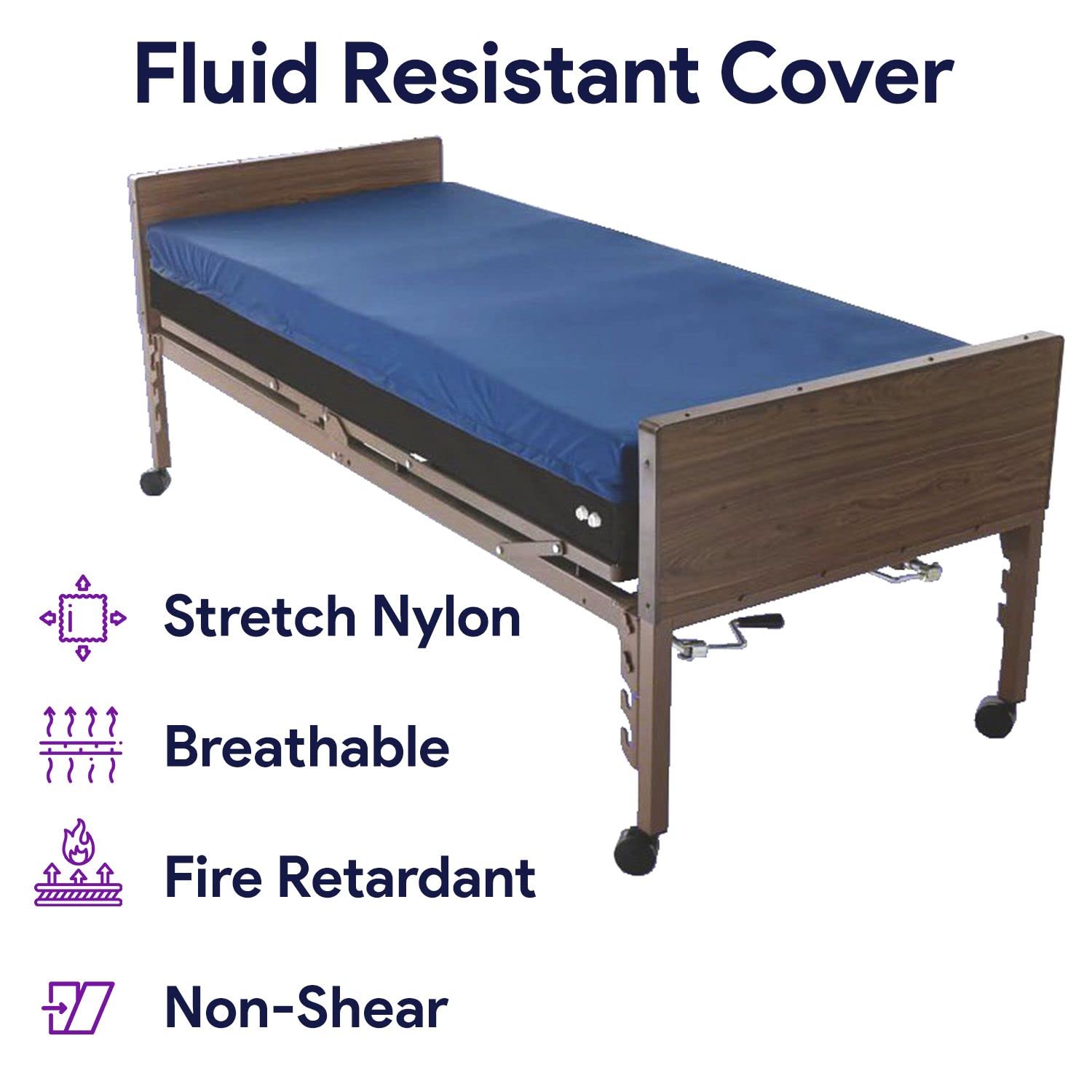 Self-Adjusting Memory Foam Hospital Bed Mattress with Alternating Pressure Air Cells - Weight Redistribution for Bed Sores Prevention - 35
