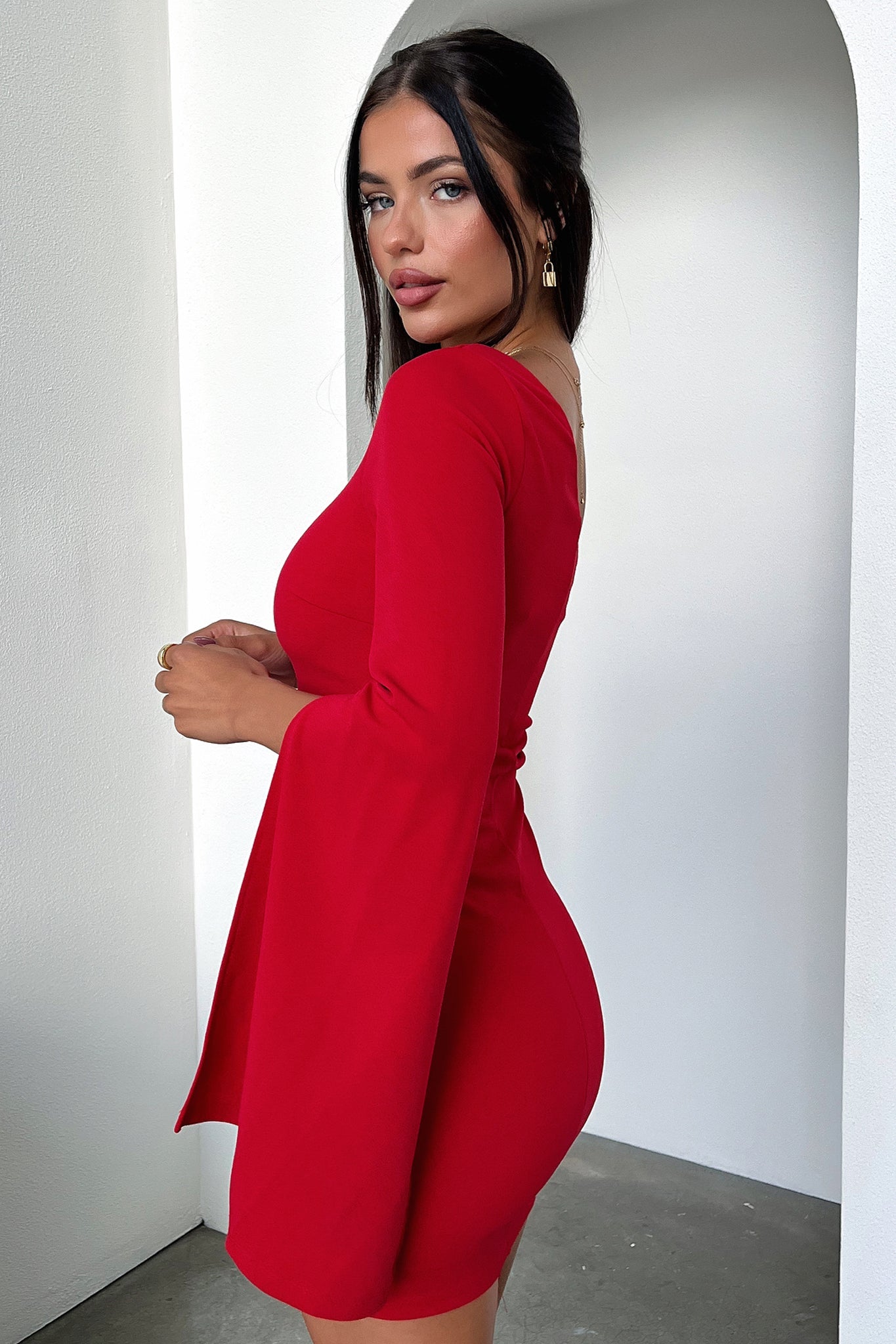 Elegant Red Cologne Dress for Women - Perfect for Parties, Weddings & Special Occasions