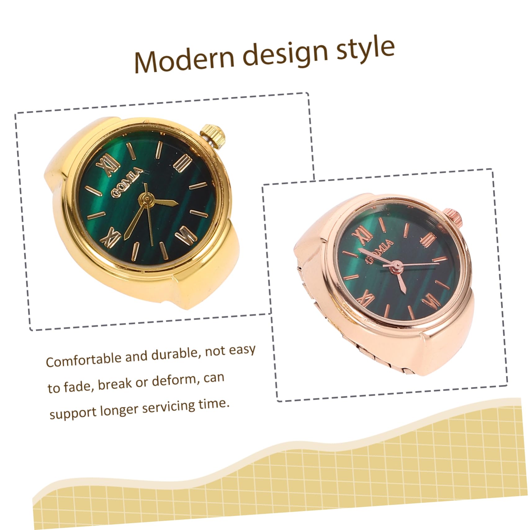 3 Pcs Mini Ring Watch - Stylish Digital Finger Watch for Men & Women - Stainless Steel Fashion Rings with Glass Display - Perfect for Graduation Gifts, Casual Wear & Unique Accessories