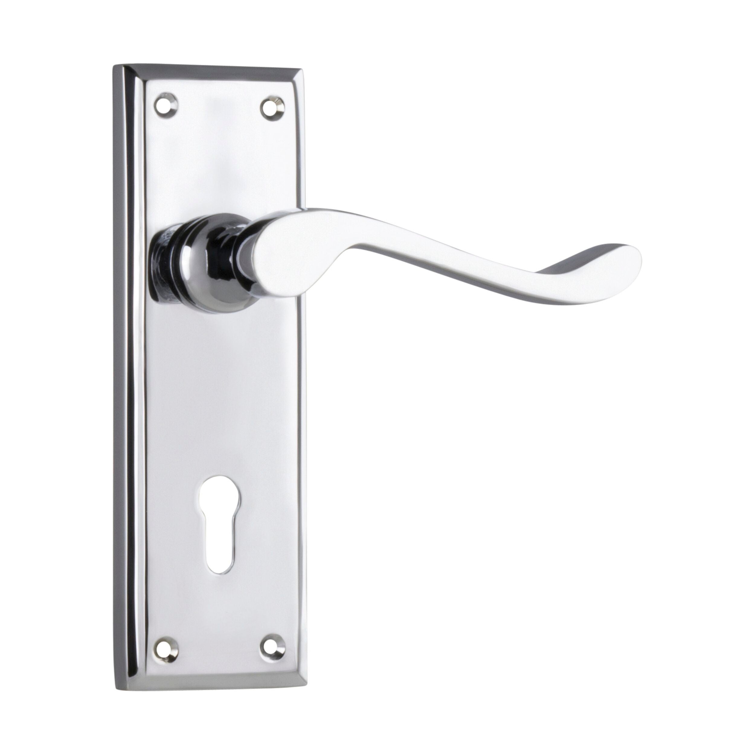 Camden Lock Door Lever Pair - Chrome Plated (H152xW50xP60mm) | High-Quality Door Handle for Home, Office & Commercial Use | Easy Installation & Durable Finish