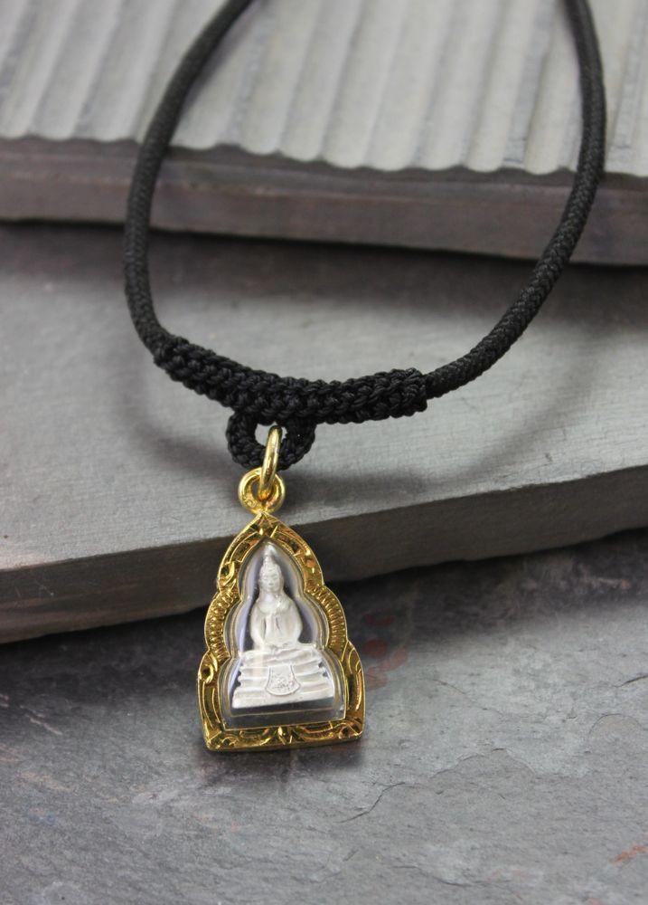 Adjustable Thai Amulet Necklace - 2mm Cord for Single Amulet - Perfect for Spiritual Protection, Meditation & Buddhist Devotion