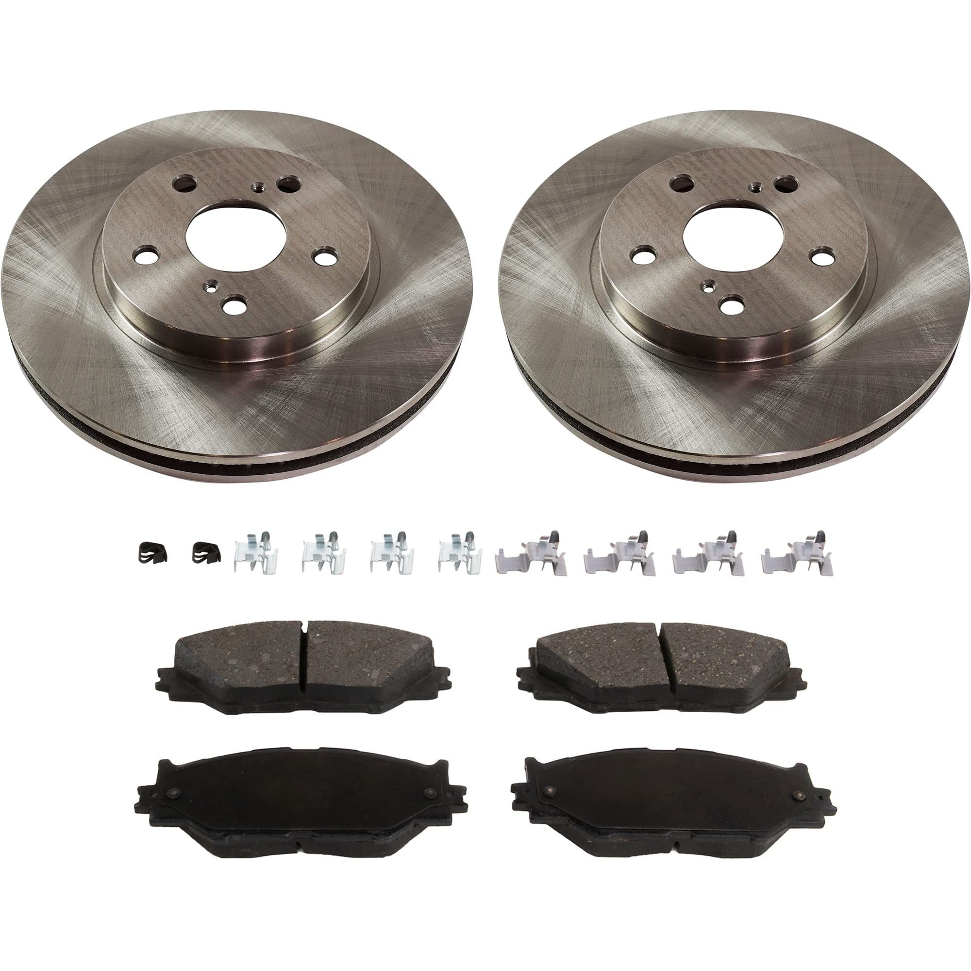 High-Performance Front Brake Disc and Pad Kit for 2006-2015 Lexus IS250 - 5-Lug Ceramic Brake Pads & Cast Iron Rotors - 2-Wheel Set for Smooth Stopping Power - Ideal for Daily Commuting & Performance Driving