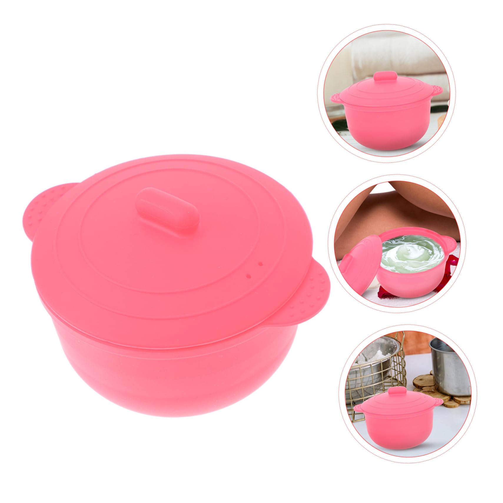 Balacoo Portable Wax Warmer Bowl - Non-Stick Hair Removal Wax Heater Pot with Silicone Utensil Rest, Travel Toiletry Containers & Folding Bowl for Depilatory Wax - Perfect for Home, Salon, and Travel Use