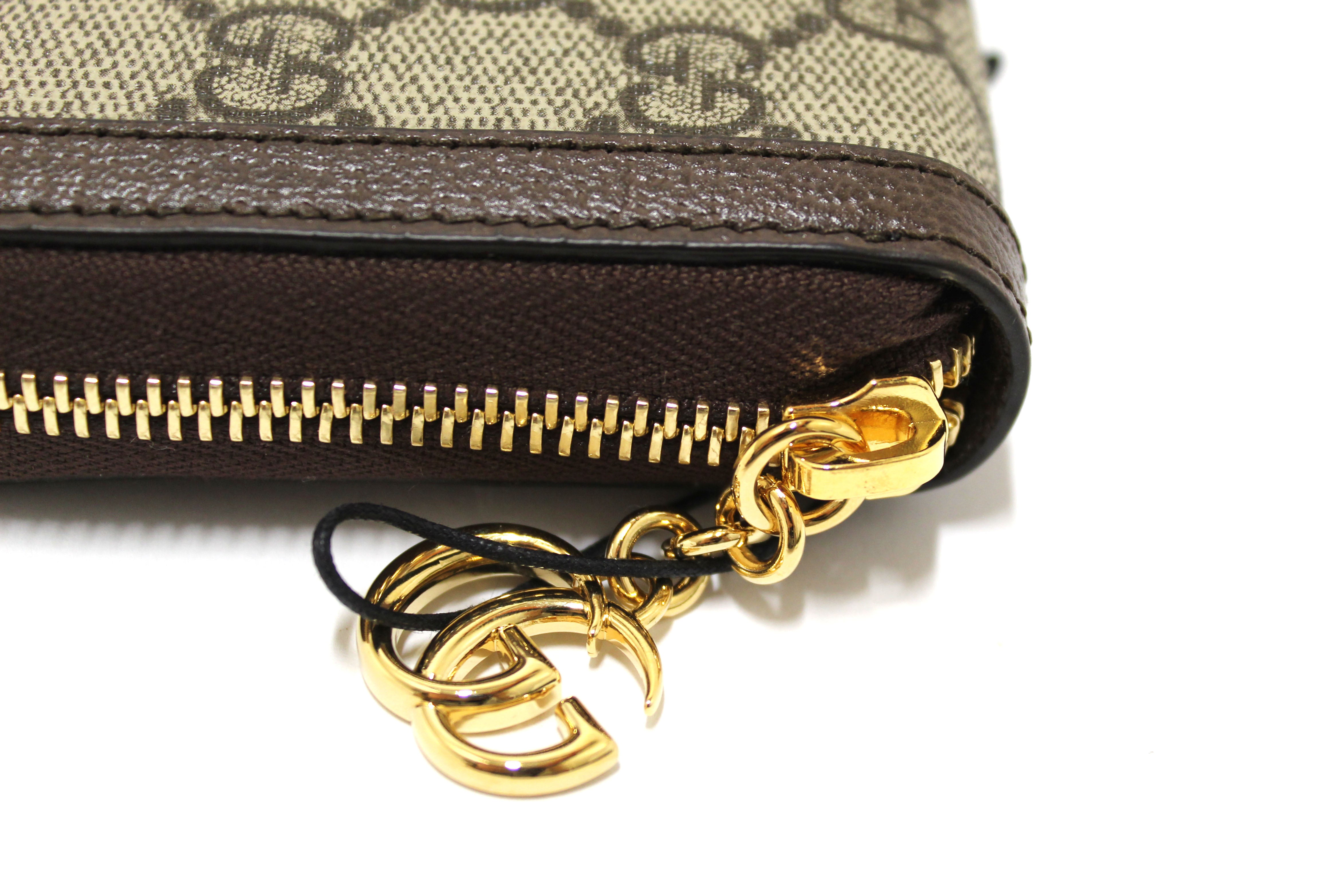 Authentic NEW Gucci GG Supreme Ophidia Zip Around Wallet 523154 - Luxury Designer Wallet for Women & Men - Perfect for Everyday Use, Travel & Gifts