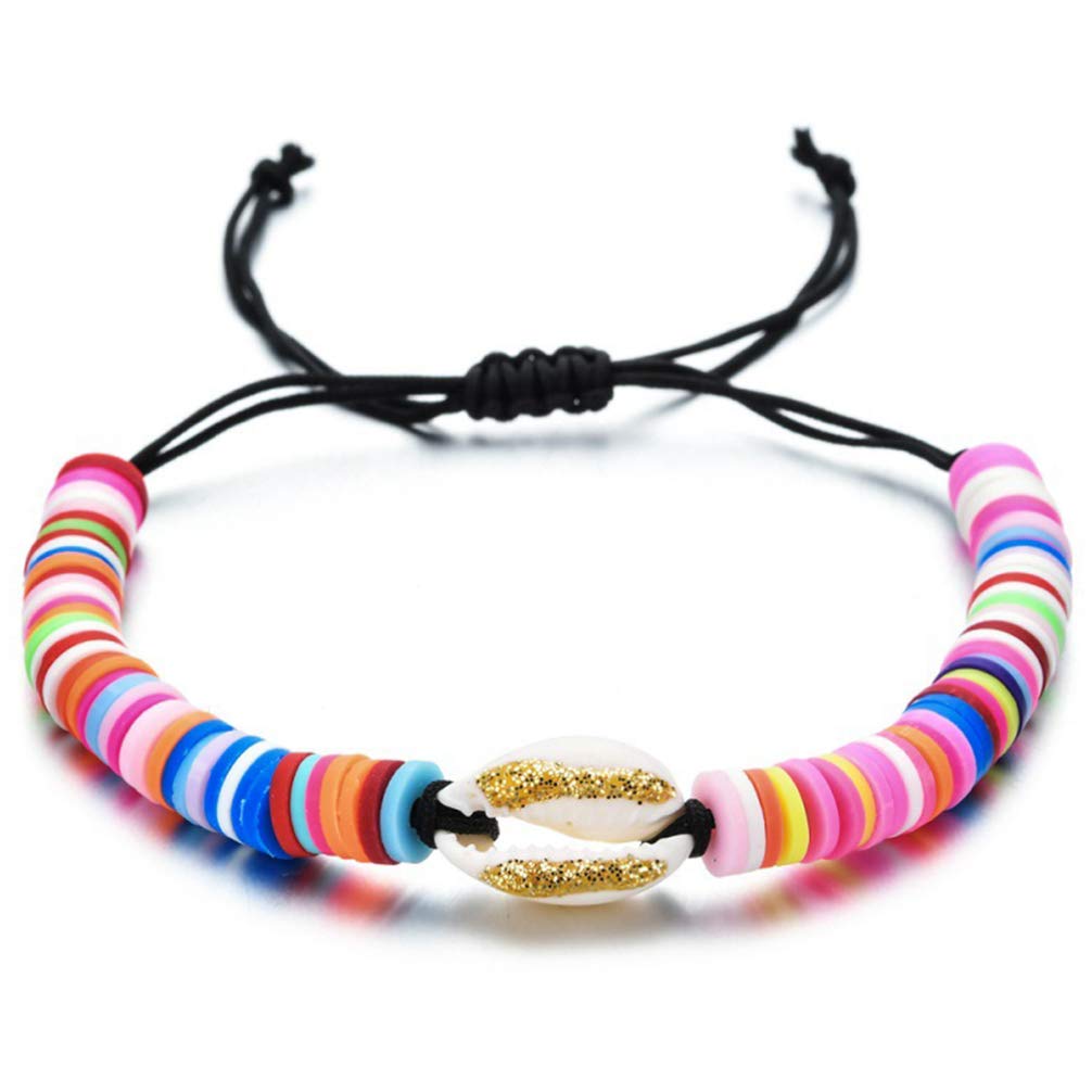 TENDYCOCO 5pcs Natural Seashell Bracelet & Anklet Set - Hawaiian Cowrie Shell Wrist Chain for Women, Ladies Beach Jewelry - Perfect for Summer Vacation, Mother's Day Gift & Boho Fashion Accessories