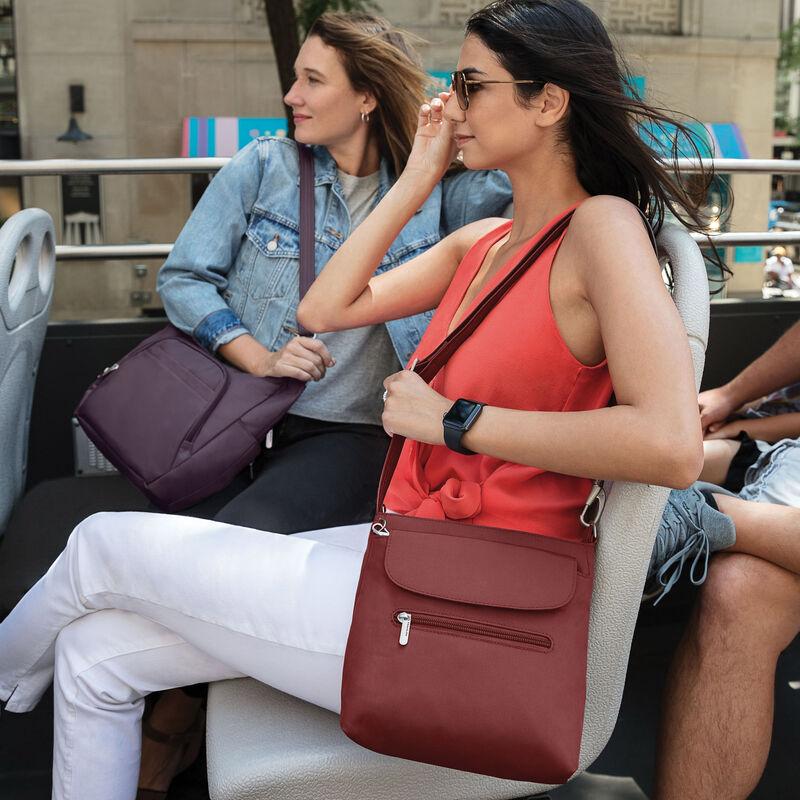 Travelon Anti-Theft RFID Blocking Crossbody Bucket Bag for Women - Secure Hands-Free Purse for Travel, Commuting & Daily Use