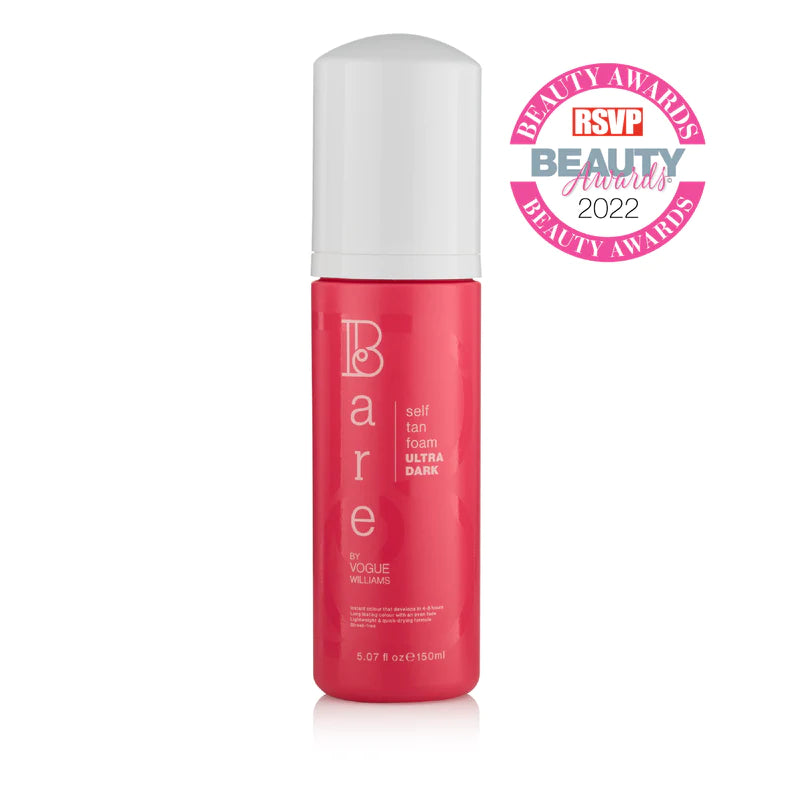 Bare by Vogue Self Tanning Foam - Ultra Dark Instant Sunless Tanner for Natural Looking Tan - Perfect for Beach, Vacation & Special Occasions