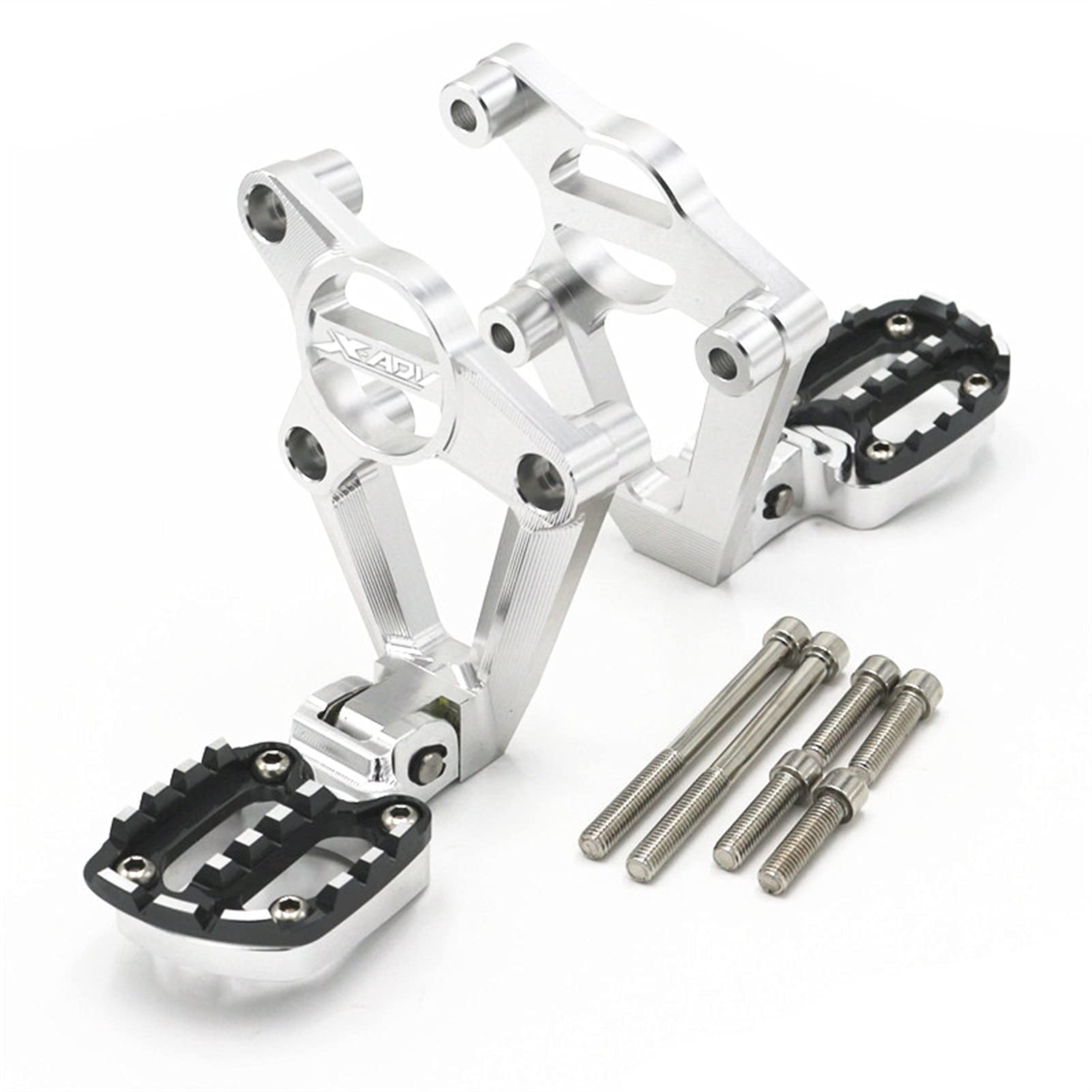 HONDA XADV 750 Rear Brake Pedal Step Plate - Silver Folding Foot Pegs for 2017-2019 X-ADV Motorcycle Accessories | Passenger Footrest & Rear Set Upgrade for Comfortable Riding