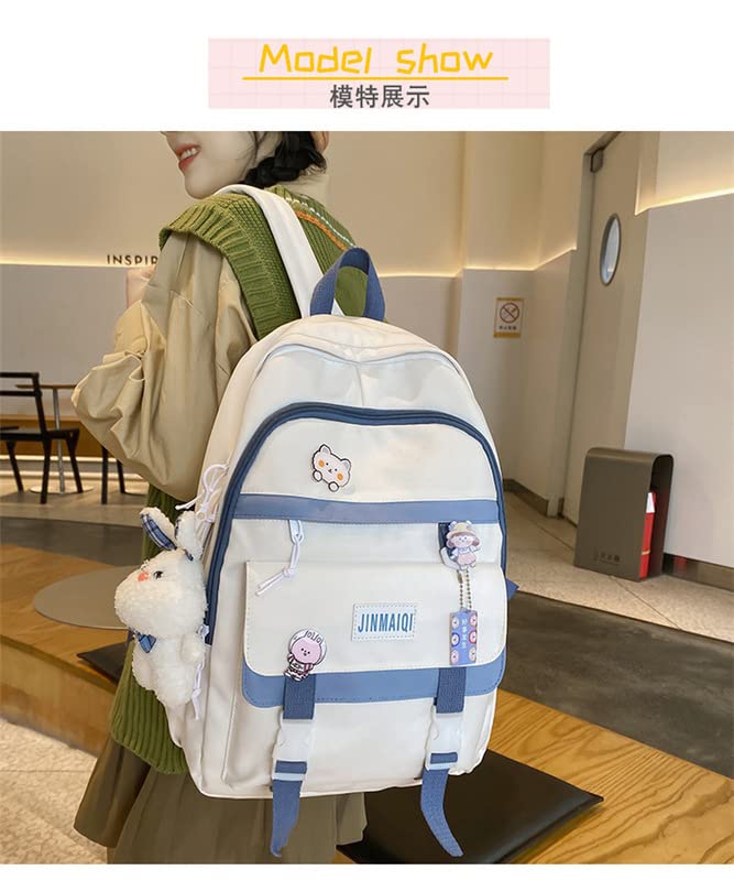 Cute Kawaii Backpack with Pins - Waterproof Travel Bag for School & Outdoors