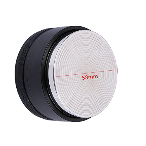 58MM Adjustable Height Stainless Steel Coffee Tamper - Espresso Powder Distributor with Threaded Base | Perfect for Home Baristas & Professional Coffee Shops
