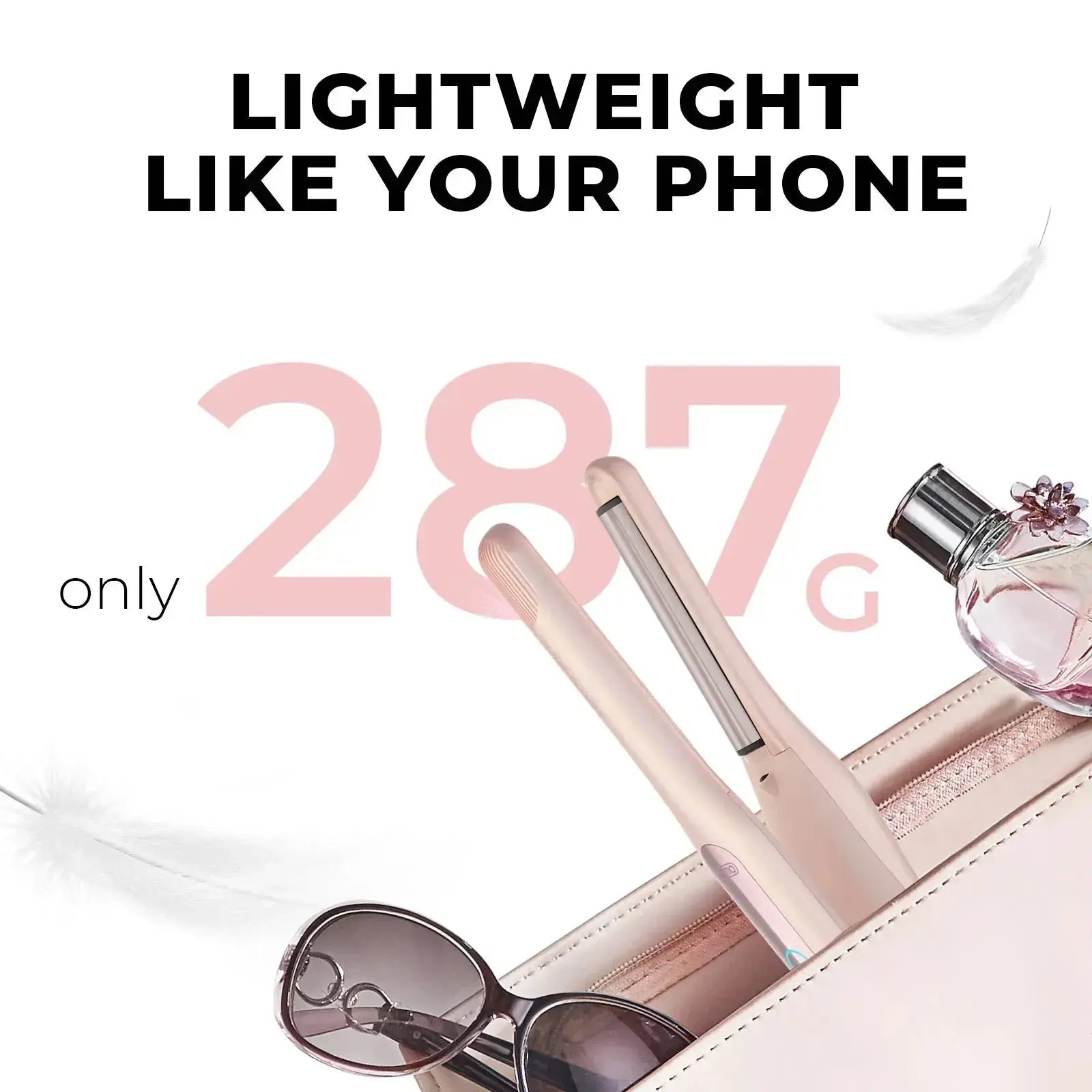 TYMO Clamgo Hair Straightener Brush - 2-in-1 Flat Iron & Styler for Frizz-Free, Smooth Hair at Home or Salon | Perfect for Travel, Daily Styling & Professional Use
