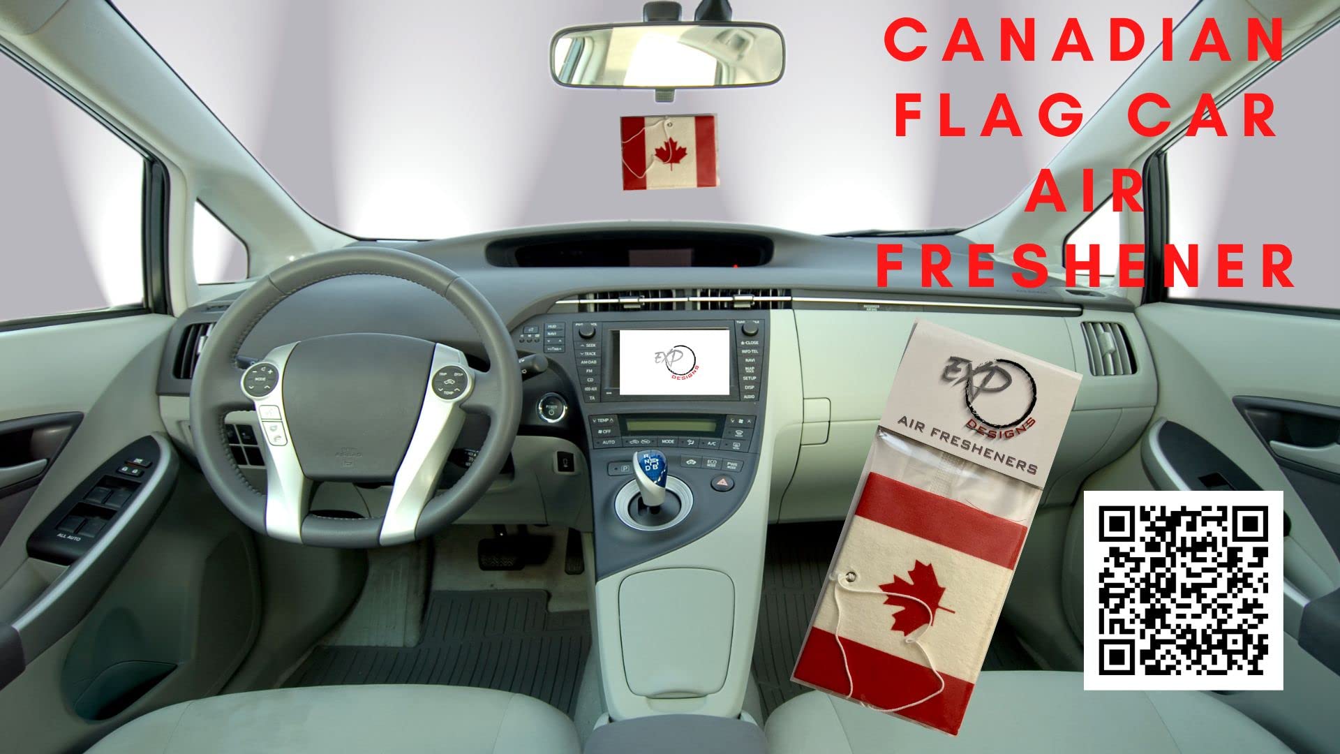 Canada Flag Car Air Freshener - Long-Lasting Fragrance for Vehicles, Home & Office | Patriotic Canadian Decor