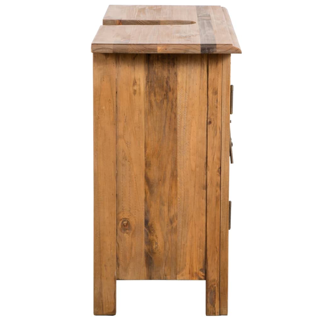 SKM Solid Recycled Pinewood Bathroom Furniture Set - Modern Vanity & Storage for Small Bathrooms, Powder Rooms & Apartments