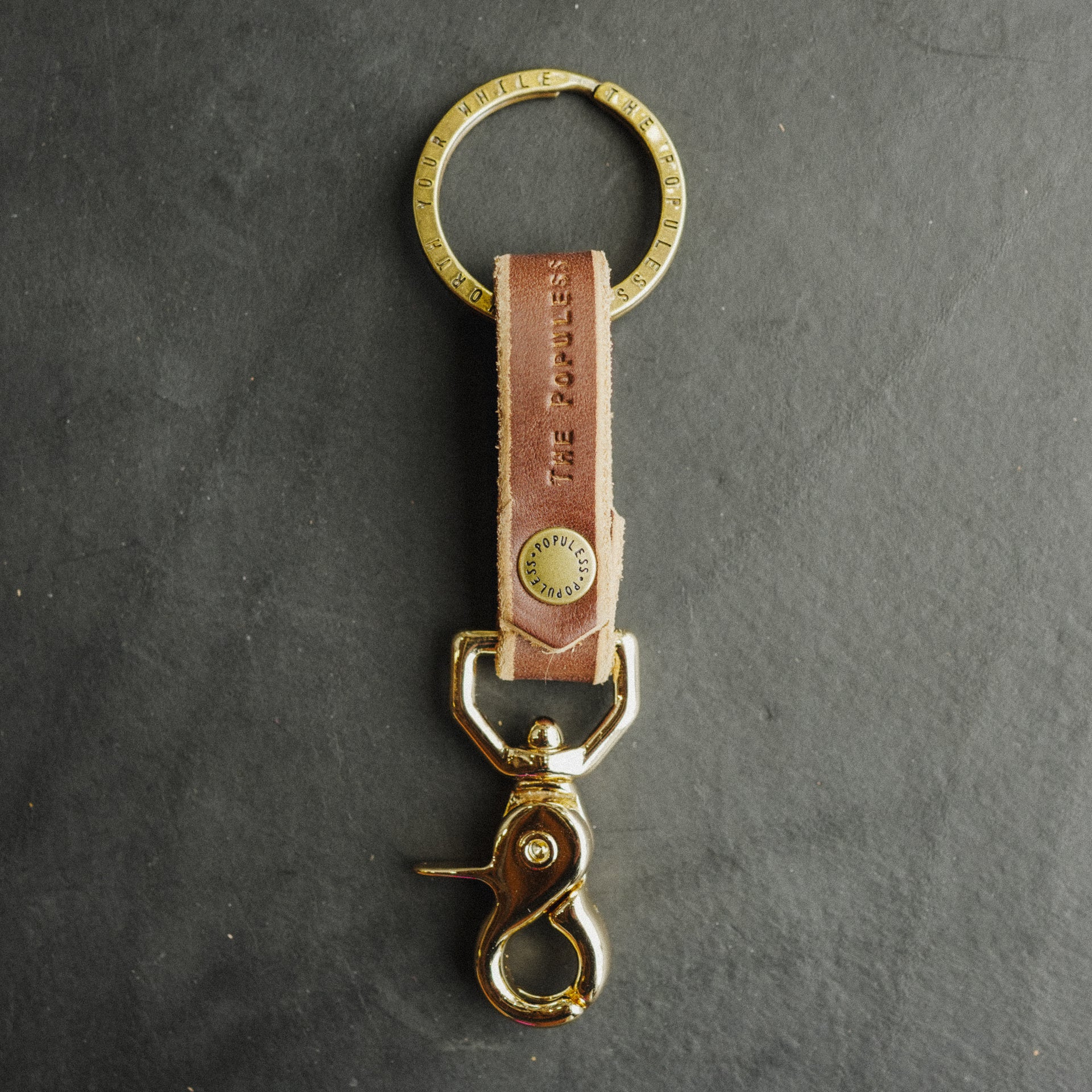 The Smith Fob - Premium Brown Leather Keychain for Men & Women | Perfect for Keys, Wallets & Everyday Carry (EDC) Accessories