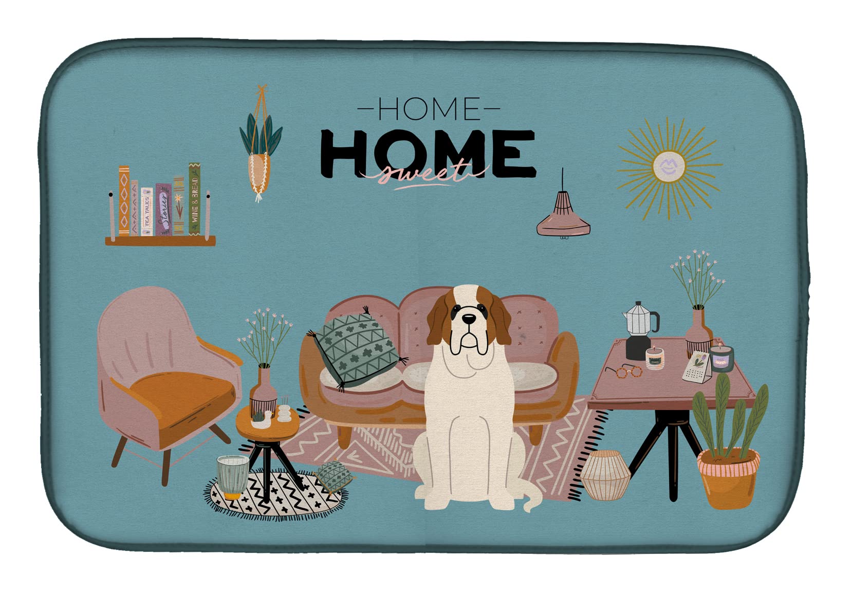 Saint Bernard Dish Drying Mat - Absorbent Kitchen Counter Pad 14x21