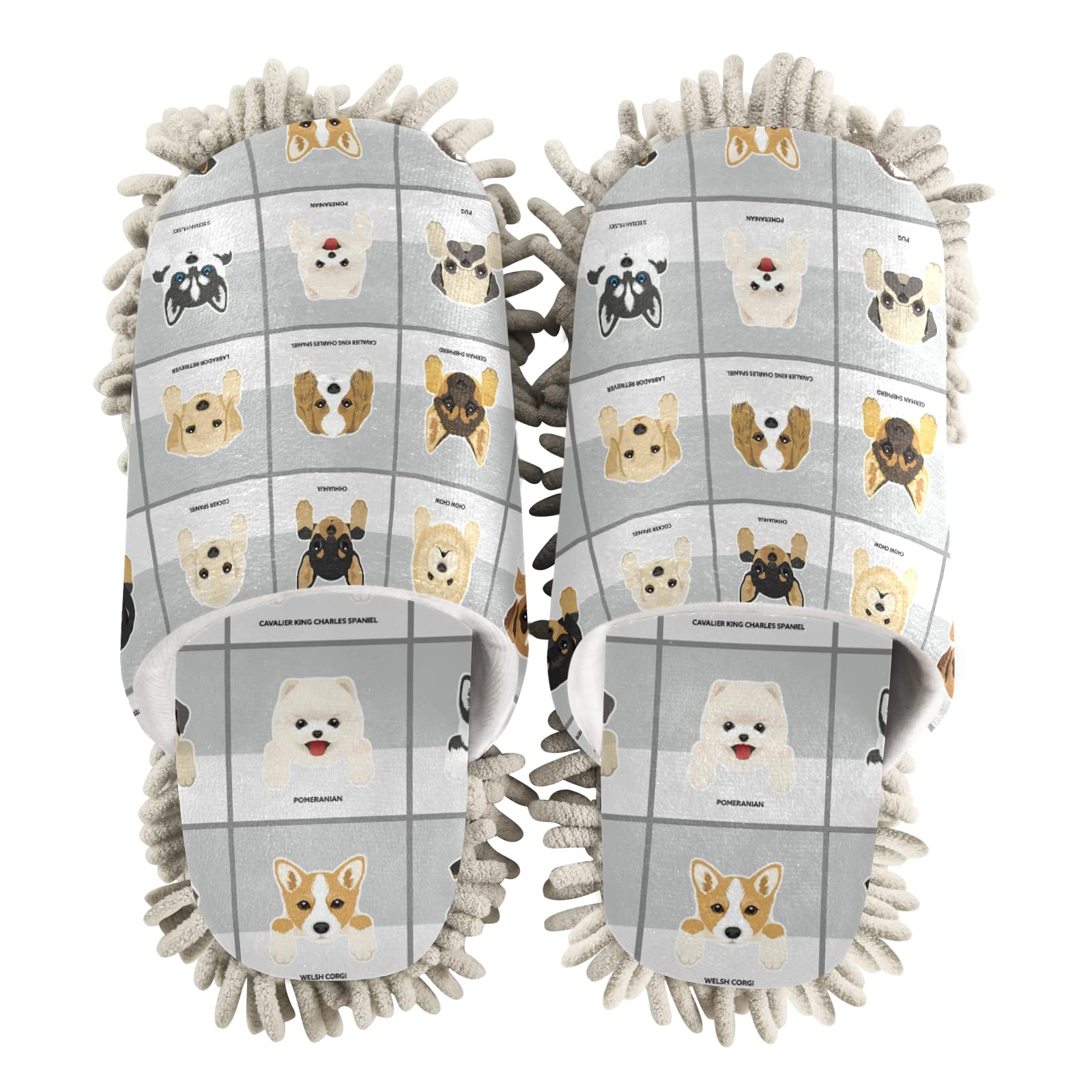 Poeticcity Unisex Mop Slippers - Indoor Cleaning Shoes for Home & Spa, Dusting House Slippers Size M-L | Perfect for Floor Cleaning, Pet Hair Removal & Relaxing Footwear