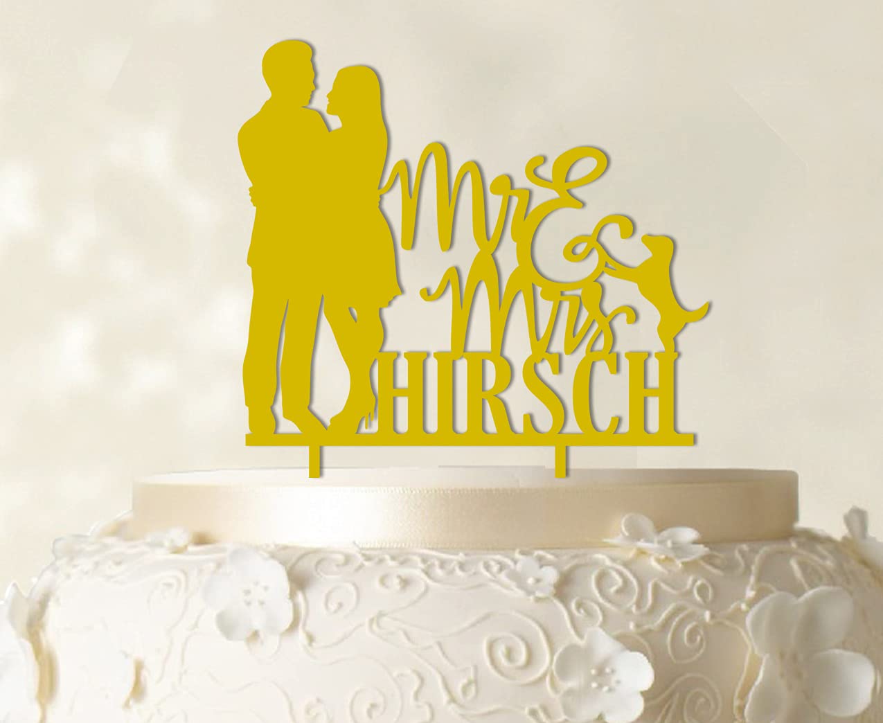 Personalized Mr & Mrs Wedding Cake Topper - Custom Couple Cake Decorations (6