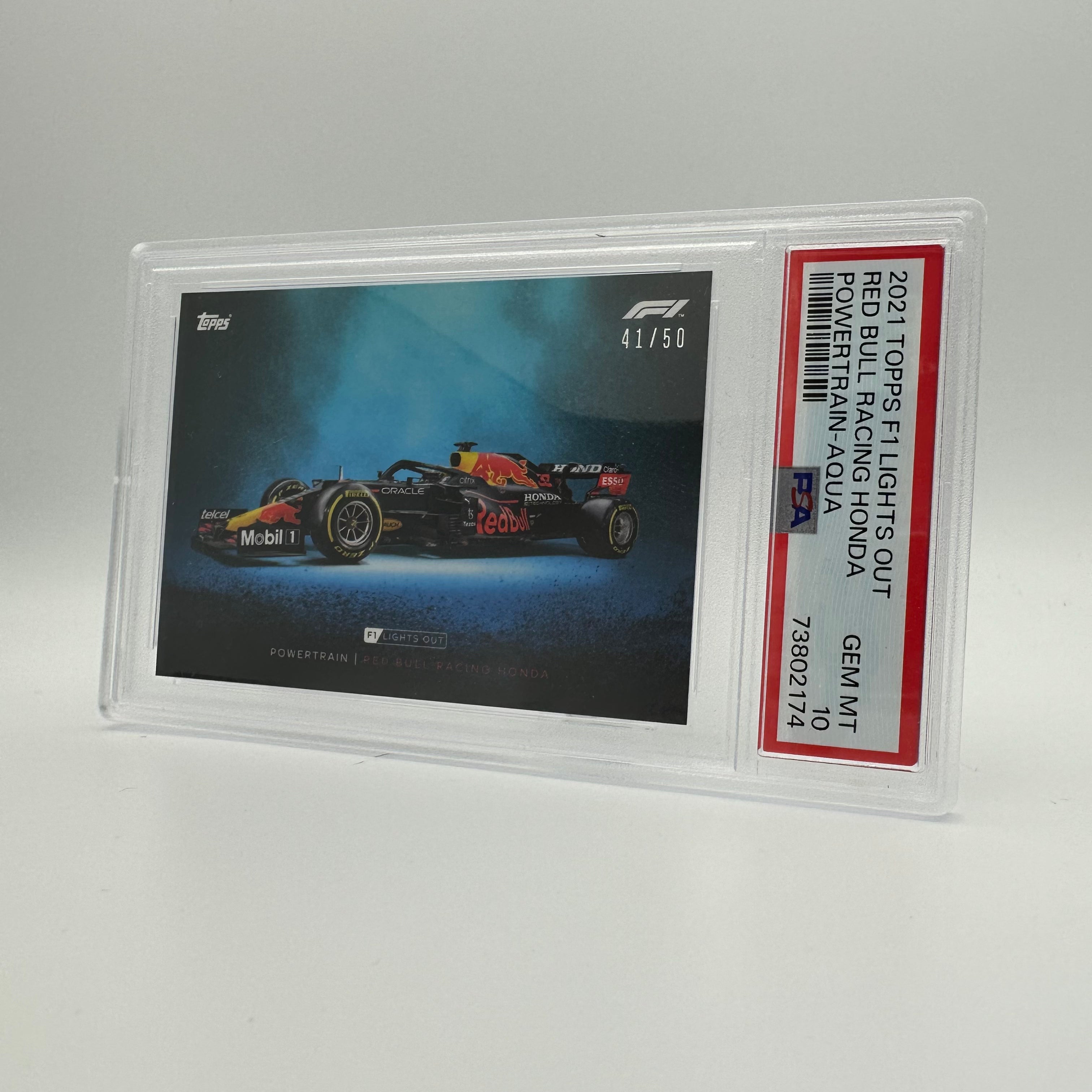 PSA 10 41/50 Red Bull Racing Honda Powertrain Aqua - Limited Edition Collectible for F1 Fans & Racing Enthusiasts - Perfect for Display, Gifting, and Memorabilia Collections