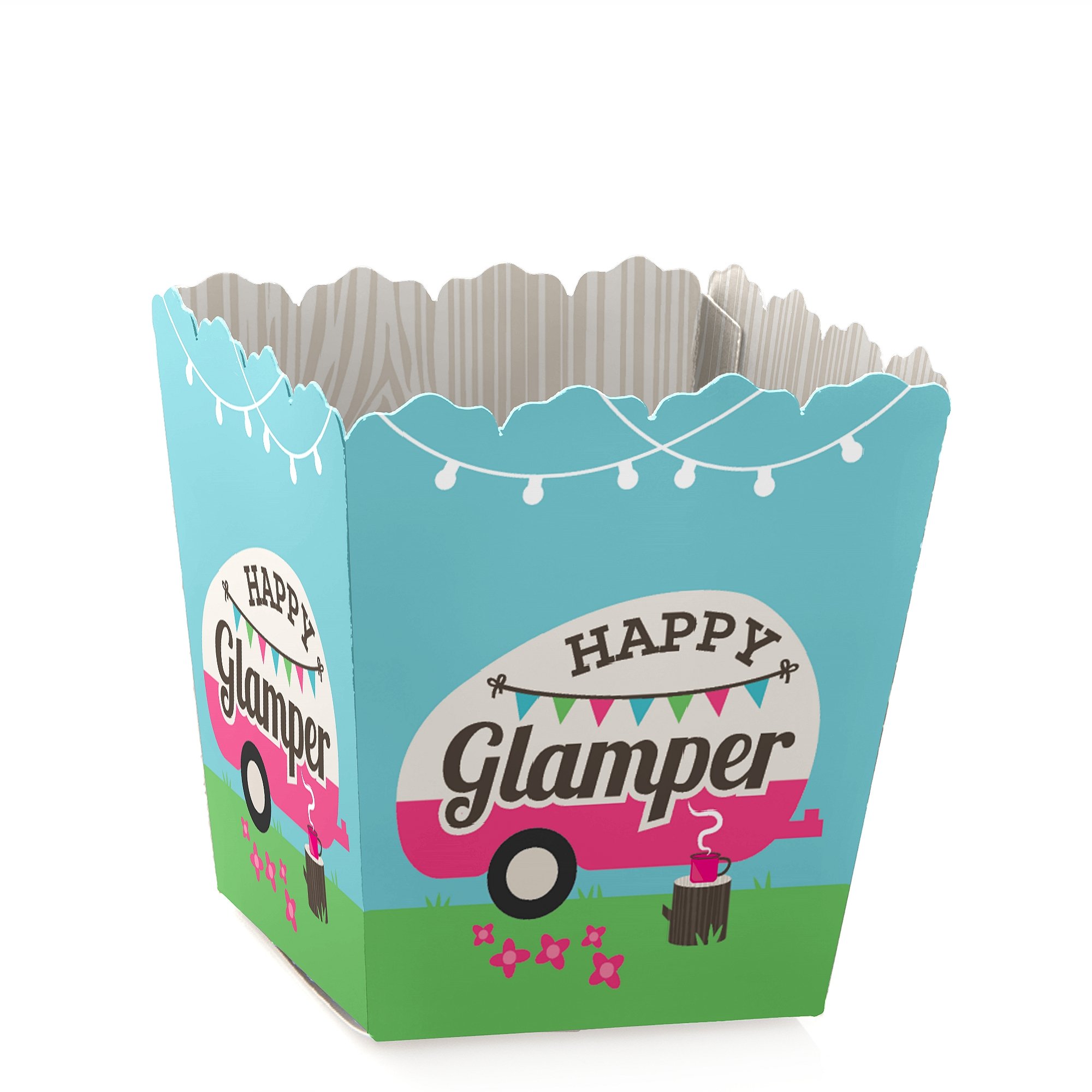 Glamping Party Favor Boxes - Set of 12 for Camping & Birthday Treats