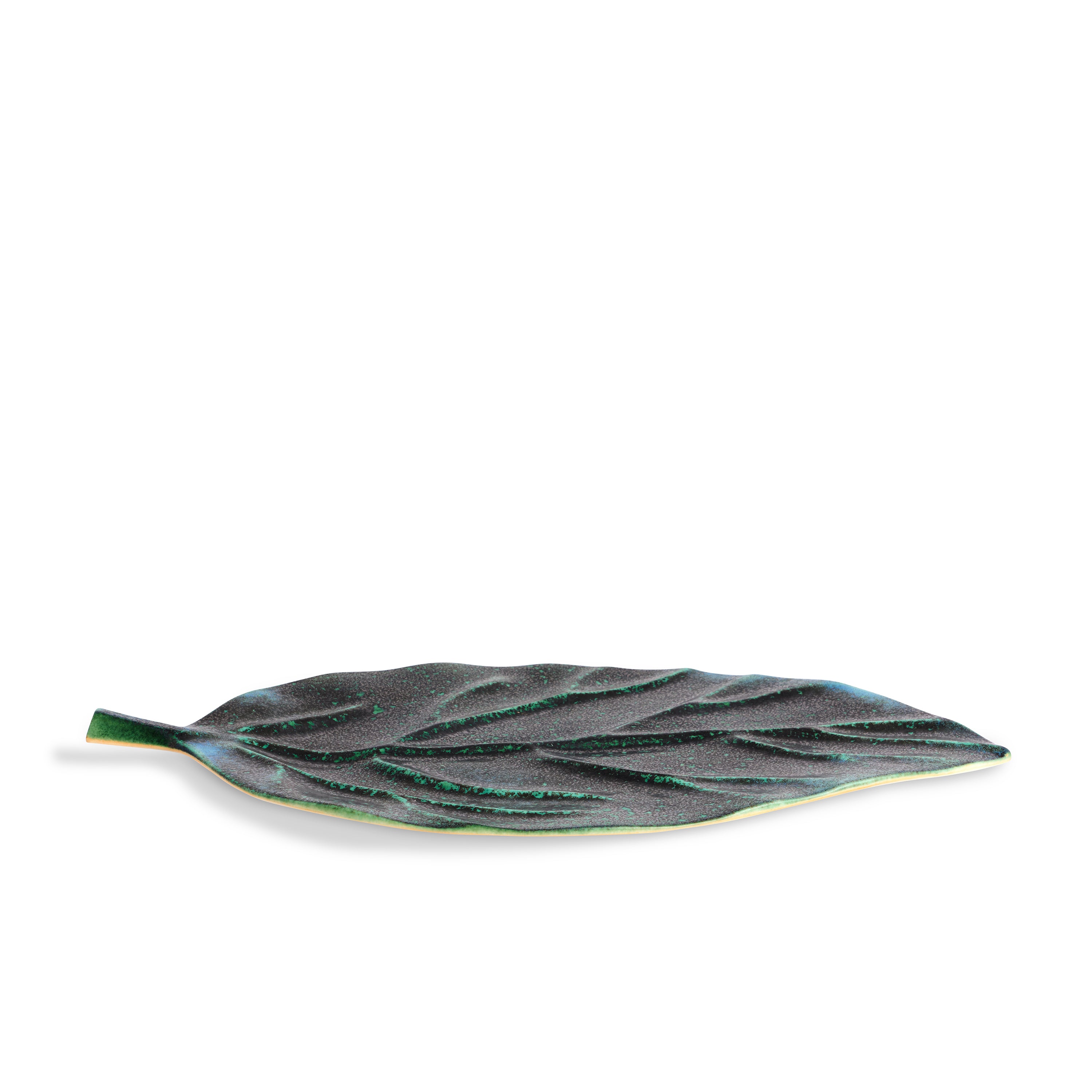 **Handmade Cenote Leaf Platter - Large Natural Bamboo Serving Tray for Charcuterie, Cheese, Appetizers - Perfect for Parties, Weddings & Home Decor**