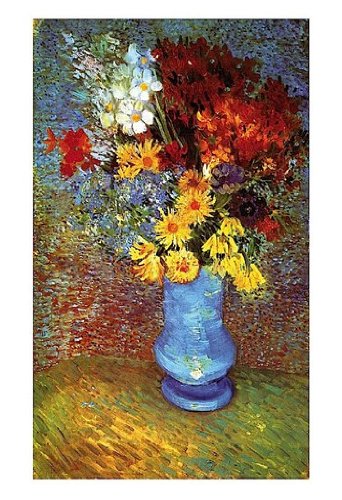 Vincent Van Gogh Anemone Vase Poster - 13x19 Inch Floral Art Print for Home & Office Decor, Living Room, Bedroom, or Gift
