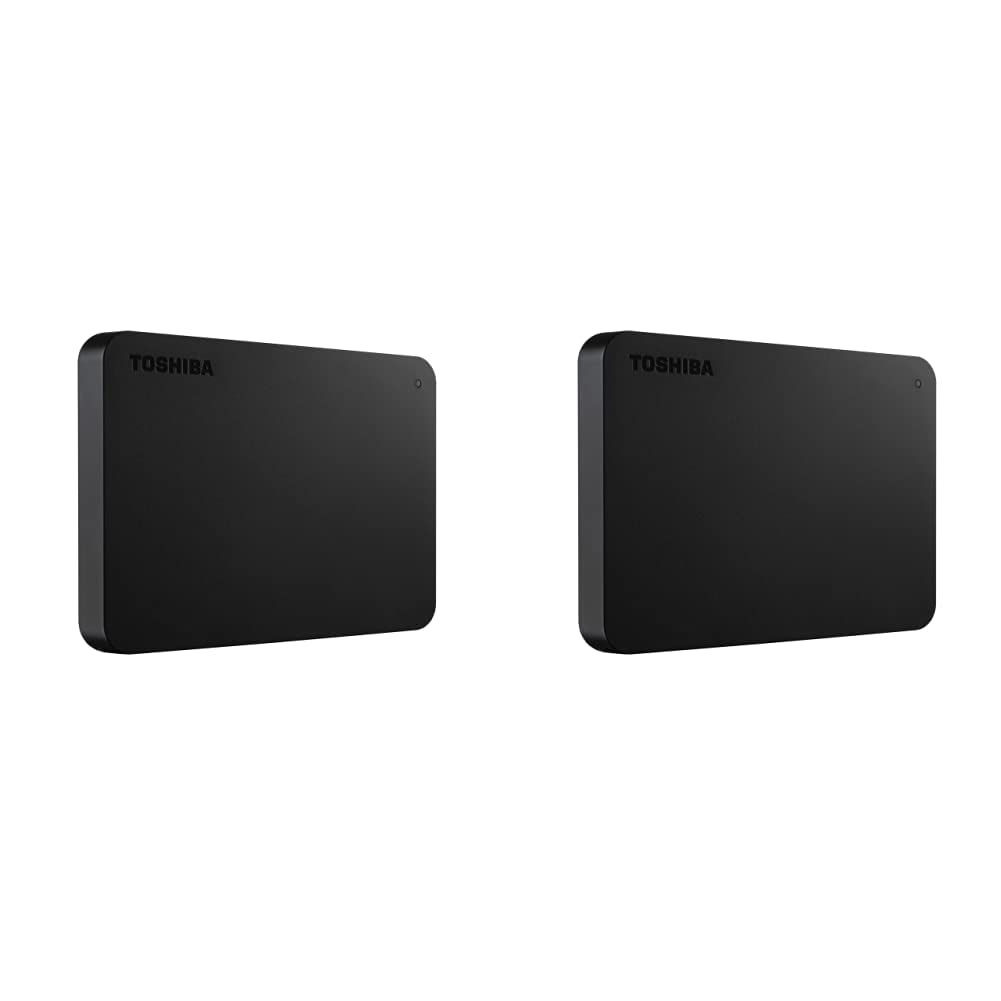 Toshiba Canvio Basics 1TB & 2TB Portable External Hard Drive USB 3.0 - High-Speed Backup Storage for PC, Mac, Laptop, Gaming & Office Use - Plug-and-Play HDD (Black)
