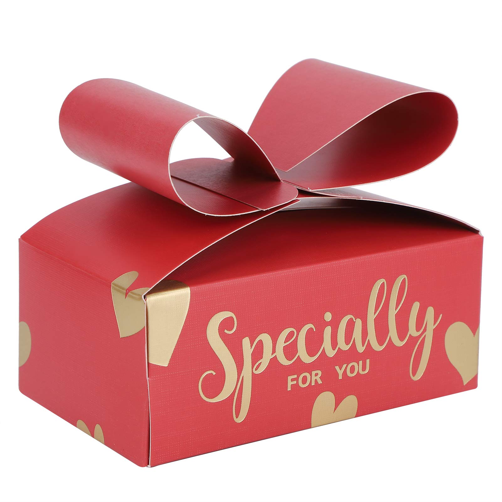 Shipenophy Elegant Wedding Gift Boxes with Bowknot - Premium Candy Boxes for Christmas, Birthdays & Anniversaries (Red) - Perfect for Party Favors, Bridal Showers & Holiday Gifting