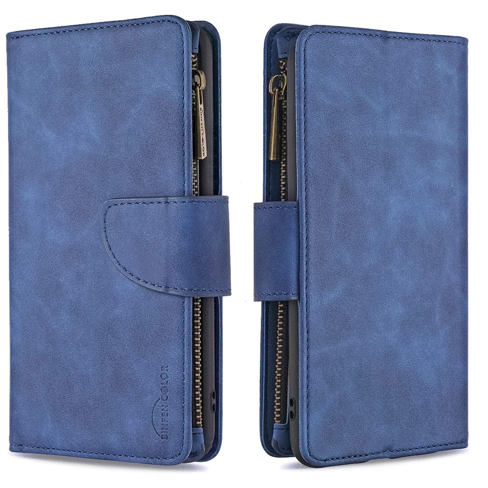 Samsung Galaxy A01 Magnetic PU Leather Case - Detachable Flip Cover with Card Slots, Wallet, Photo Frame & Lanyard | Slim Skin Feel | Eco-Friendly (Blue) - Perfect for Daily Use, Travel & Business