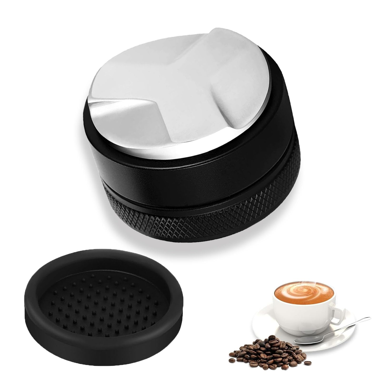 GANILITY 51mm 304 Stainless Steel Coffee Dispenser - Barista Ground Coffee Leveling Tool for Perfect Espresso - Professional Coffee Accessories for Home & Cafe Use