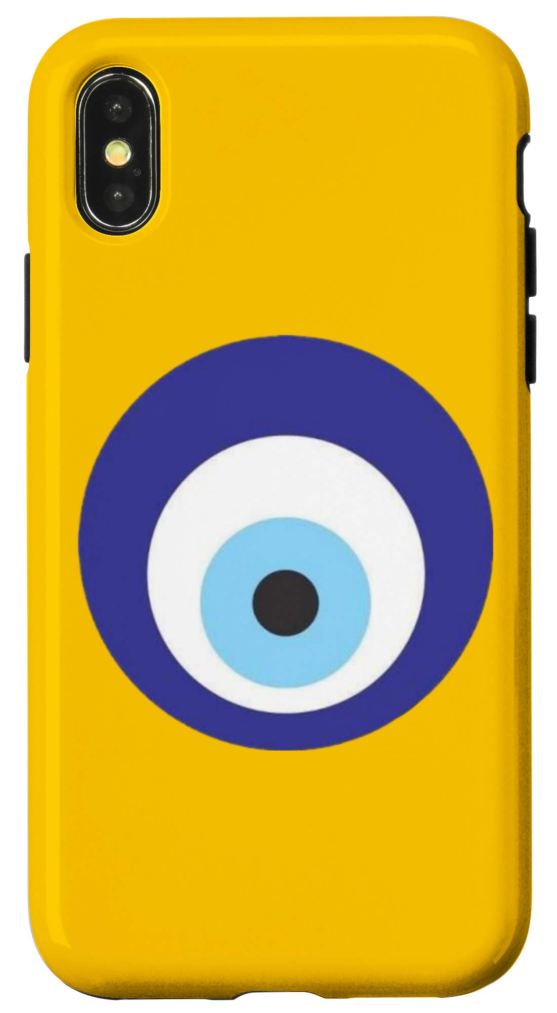 Evil Eye Yellow iPhone X/XS Phone Case - Slim Protective Cover for Daily Use & Travel