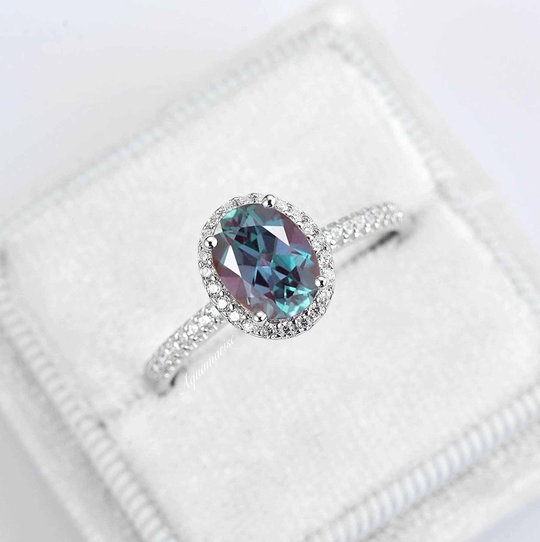 Stunning Iris Simulated Alexandrite Ring in Sterling Silver - Perfect for Engagement, Anniversary & Special Occasion Gifts