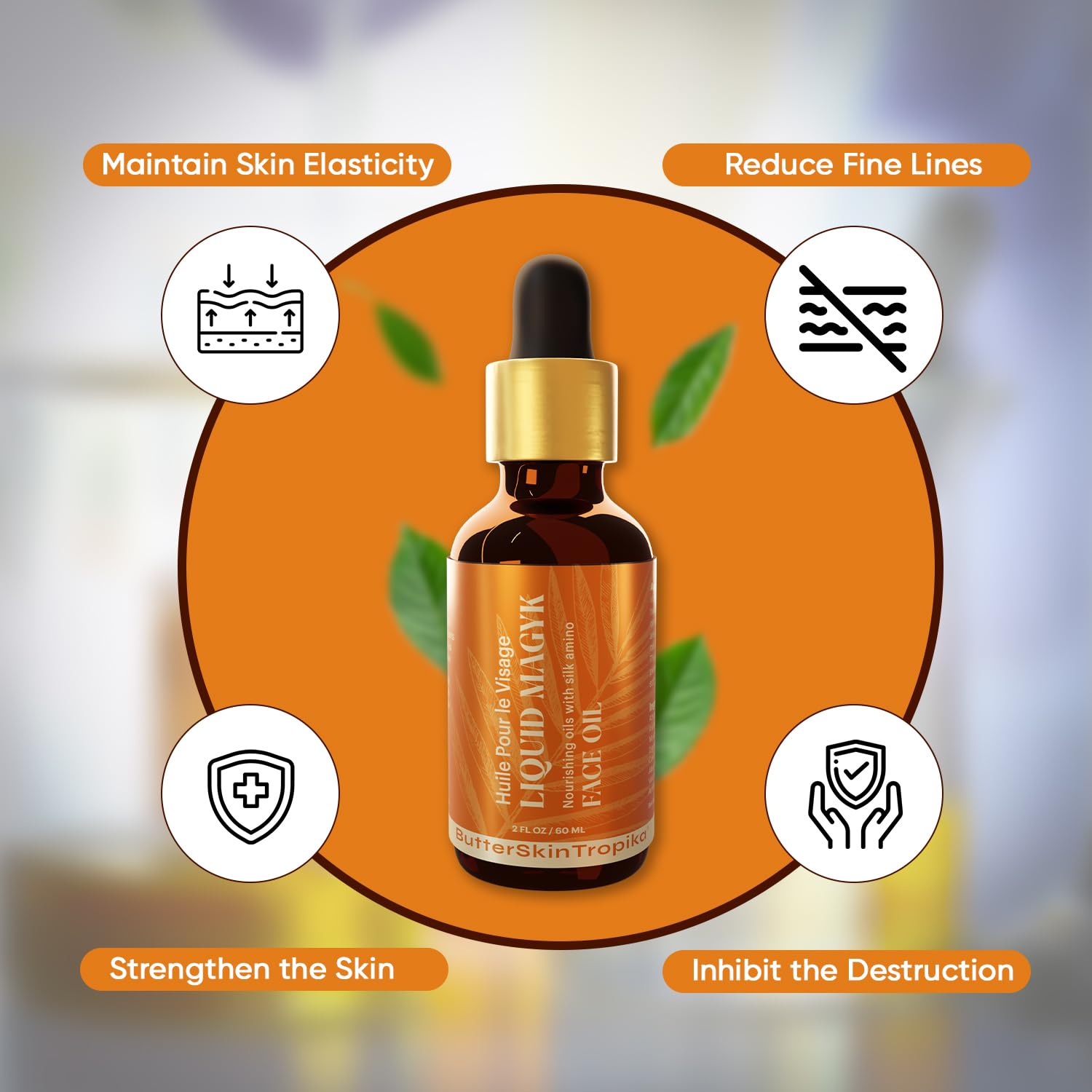 Hydrating Liquid Magyk Face Oil Serum with Silk Amino Acids, Antioxidants, Carotenoids & Vitamins E, C, A for Dry Skin - Anti-Aging Facial Treatment for Glowing Skin | Day & Night Moisturizer for Women & Men