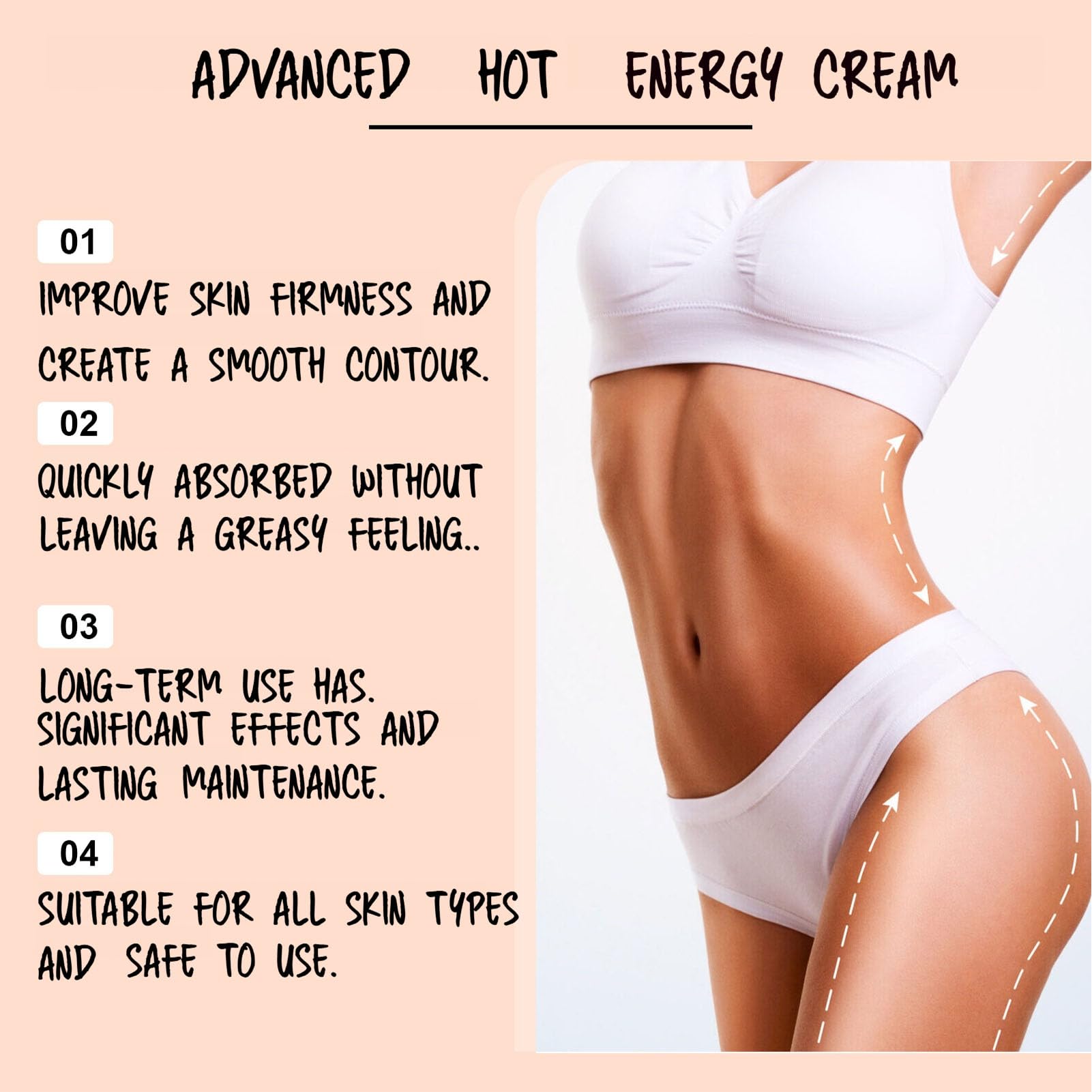 Advanced Hot Sweat Cream - 7 Day Flash Sweat Enhancer for Smooth & Delicate Skin | Body Care Cream for Sauna, Workout & Post-Exercise Recovery