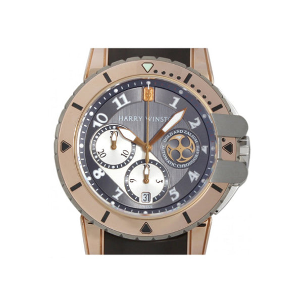 Harry Winston Ocean Diver 18K Rose Gold & Zalium Men's Luxury Watch - Premium Swiss Timepiece for Diving, Business & Formal Occasions