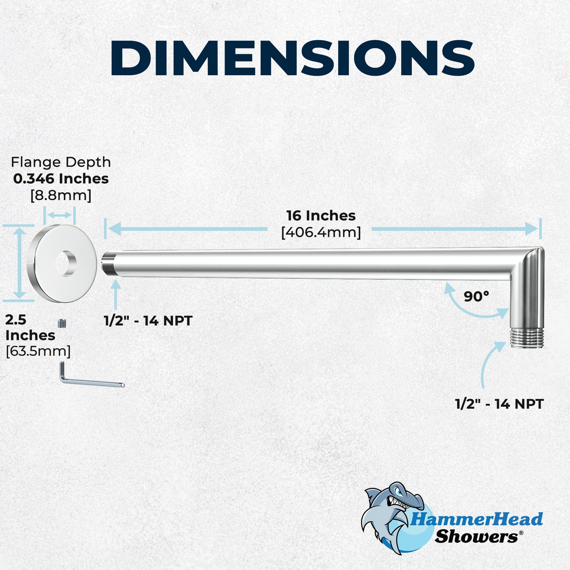 Premium 12 Inch All-Metal Rain Shower Head with Adjustable Overhead Shower Arm - 2.5 GPM Flow Rate - Luxury Bathroom Upgrade for Spa-Like Experience - Perfect for Master Bathrooms & Modern Home Renovations