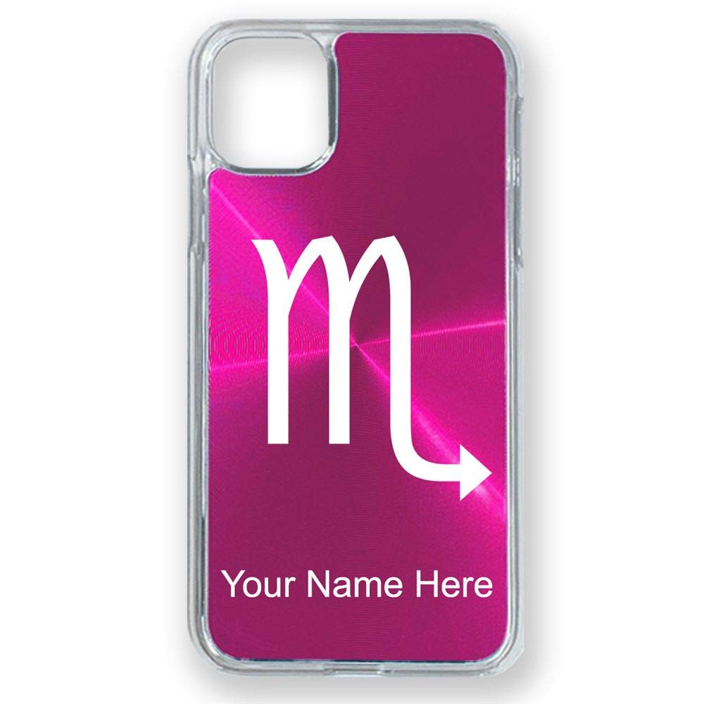 Scorpio Zodiac iPhone 11 Pro Max Case with Personalized Engraving - Shockproof Protective Cover for Women & Men (Pink) | Perfect Gift for Birthday, Anniversary & Daily Use