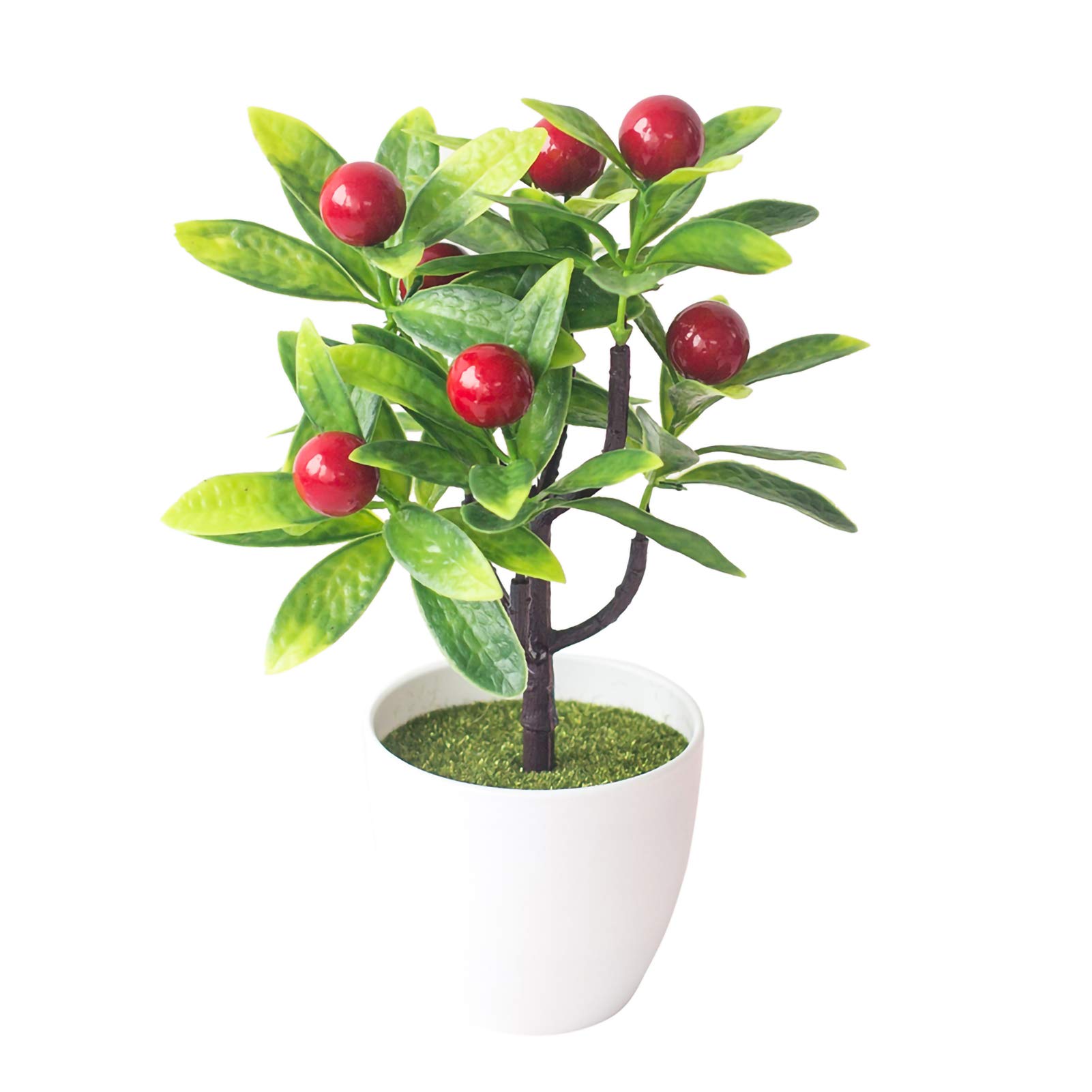 NUZYZ Artificial Flower & Fruit Tree - Lifelike Plastic Simulation Plant for Home Decor, Wedding Centerpieces, Office & Party Decoration