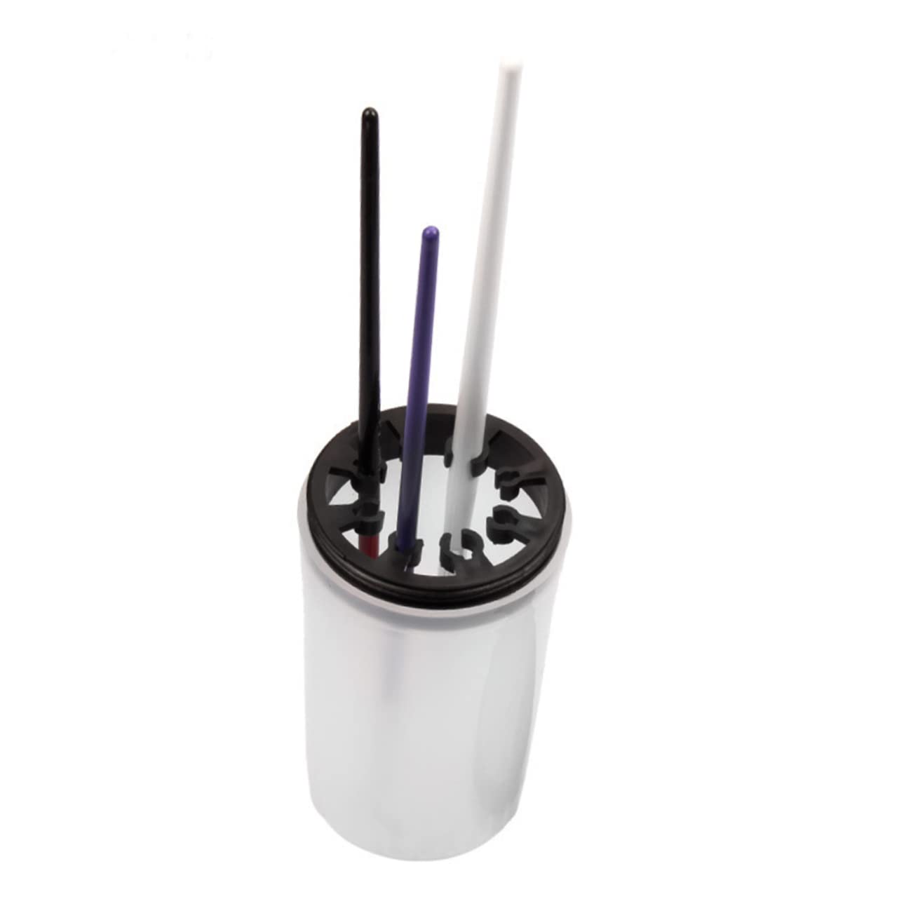 2-Pack Plastic Paint Brush Cleaner Cup - Portable Multi-Functional Artist Brush Washer & Nail Pen Rinser for Makeup Brushes, Nail Art Tools, Watercolor & Oil Painting Supplies - Perfect for Artists, Makeup Artists & Nail Technicians