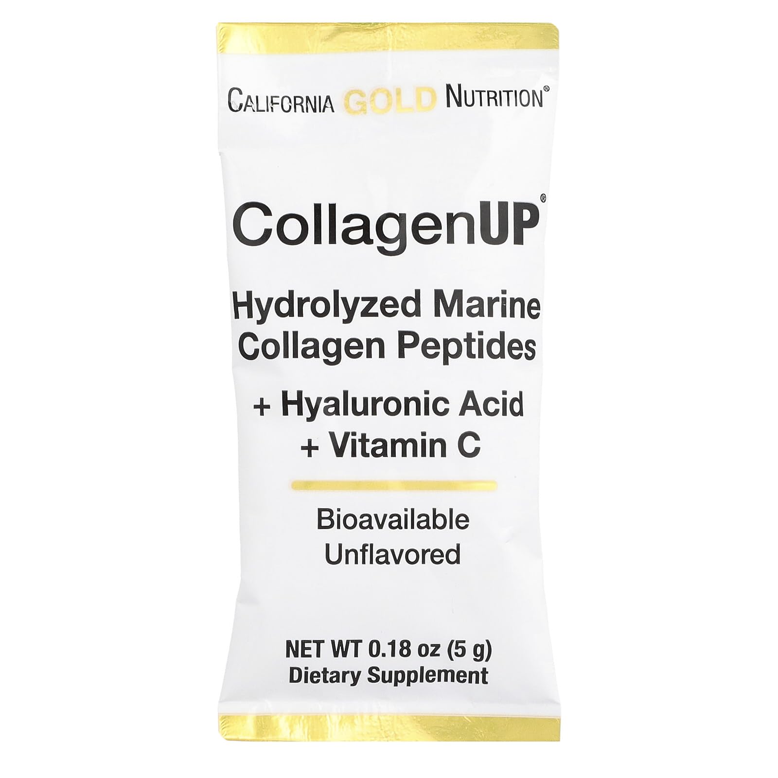 Premium Collagen Peptides Powder with Hyaluronic Acid - Supports Healthy Hair, Skin, Nails, Joints & Bones - Non-GMO, Gluten-Free, Dairy-Free, Unflavored - 10 Single-Serve Packets (0.18 oz/5.16g Each) - Ideal for Daily Beauty & Wellness Routine, Travel & On-the-Go Use
