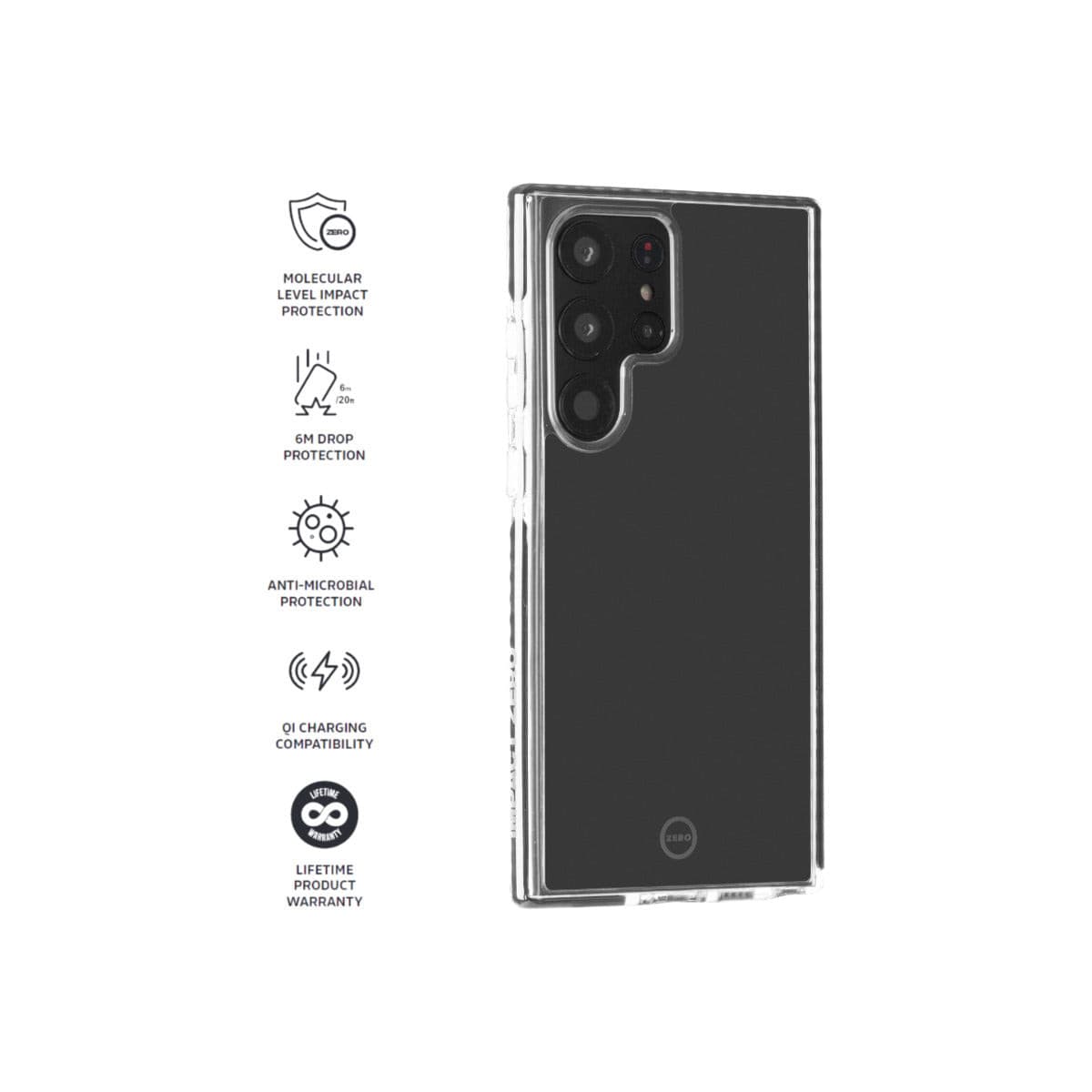 Impact Zero Clear Phone Case for Samsung Galaxy S23 Ultra - Slim Protective Cover for Everyday Use & Travel